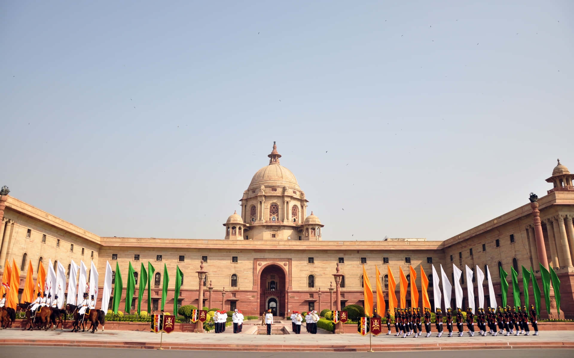 ทำเนียบประธานาธิบดีอินเดีย Rashtrapati Bhavan ธง วอลเปเปอร์