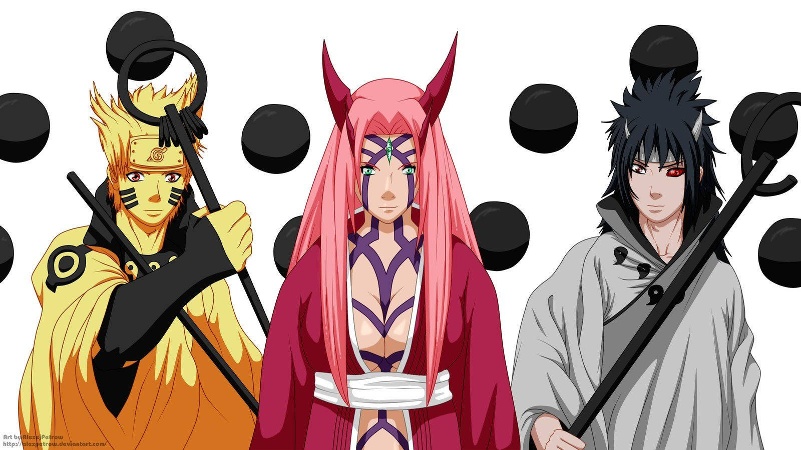 สมาชิกทีม 7 ของนารูโตะในโหมดเซียน วอลเปเปอร์ — นารูโตะ วอลเปเปอร์