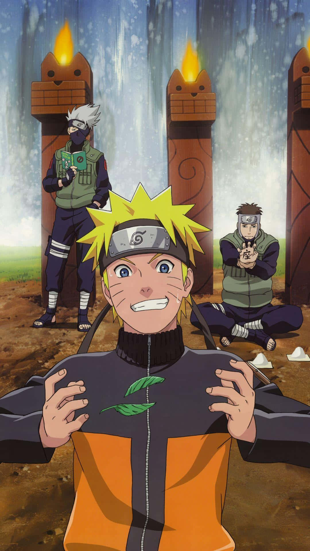 ท่าต่อสู้สุดดุดันของนารูโตะ อุซึมากิ ท่ามกลางแสงเรืองรอง — นารูโตะ GIF มือถือ วอลเปเปอร์