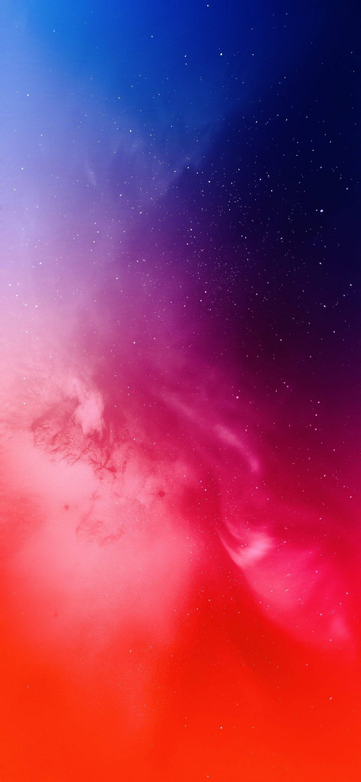 ท้องฟ้ากาแล็กซี สีแดงเกรเดียนท์ iPhone วอลเปเปอร์