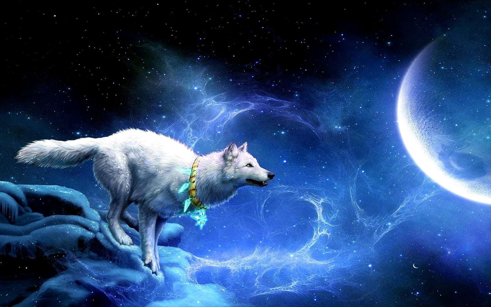 ธีมหน้าจอ Galaxy Wolves สำหรับ iPhone วอลเปเปอร์
