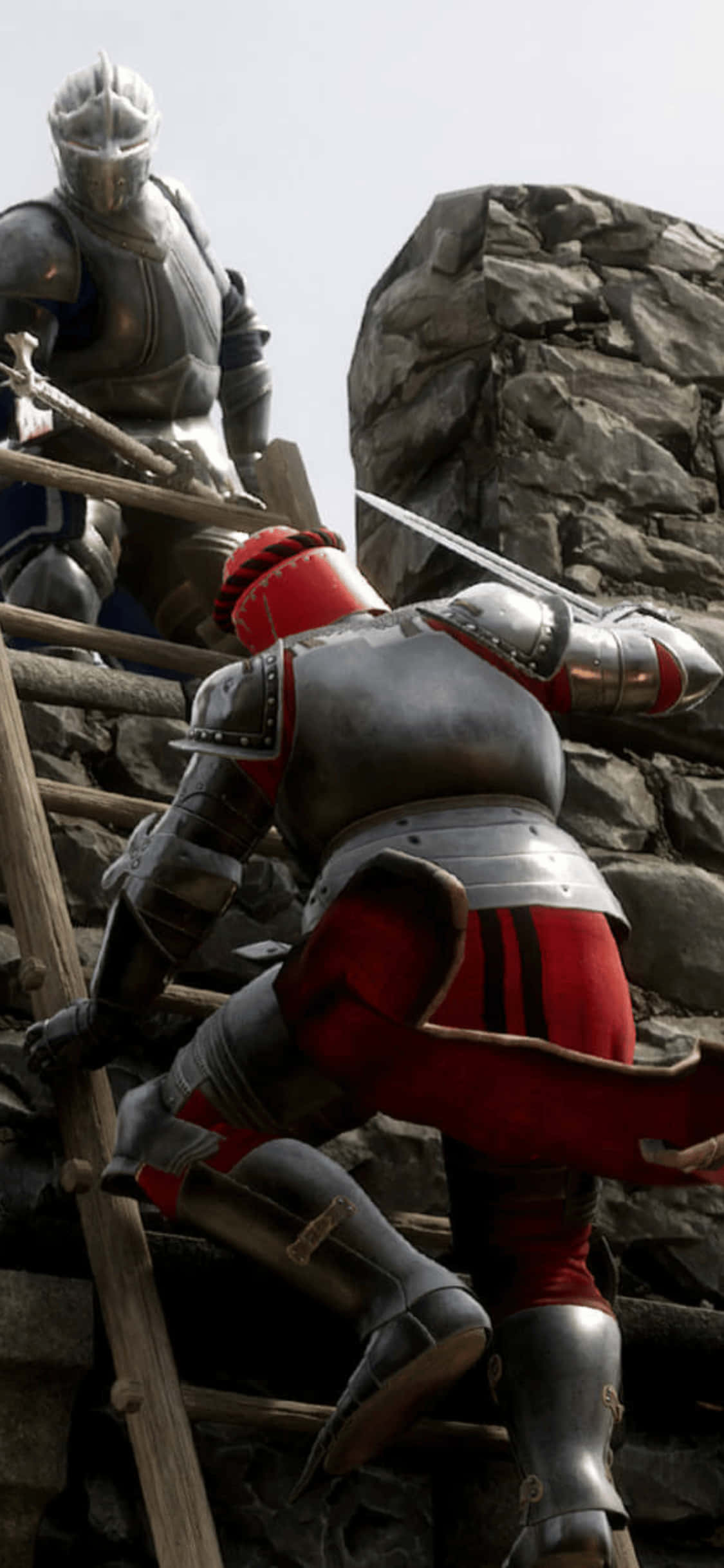 Warrior Climbing The Wall iPhone Xs Mordhau Background วอลเปเปอร์