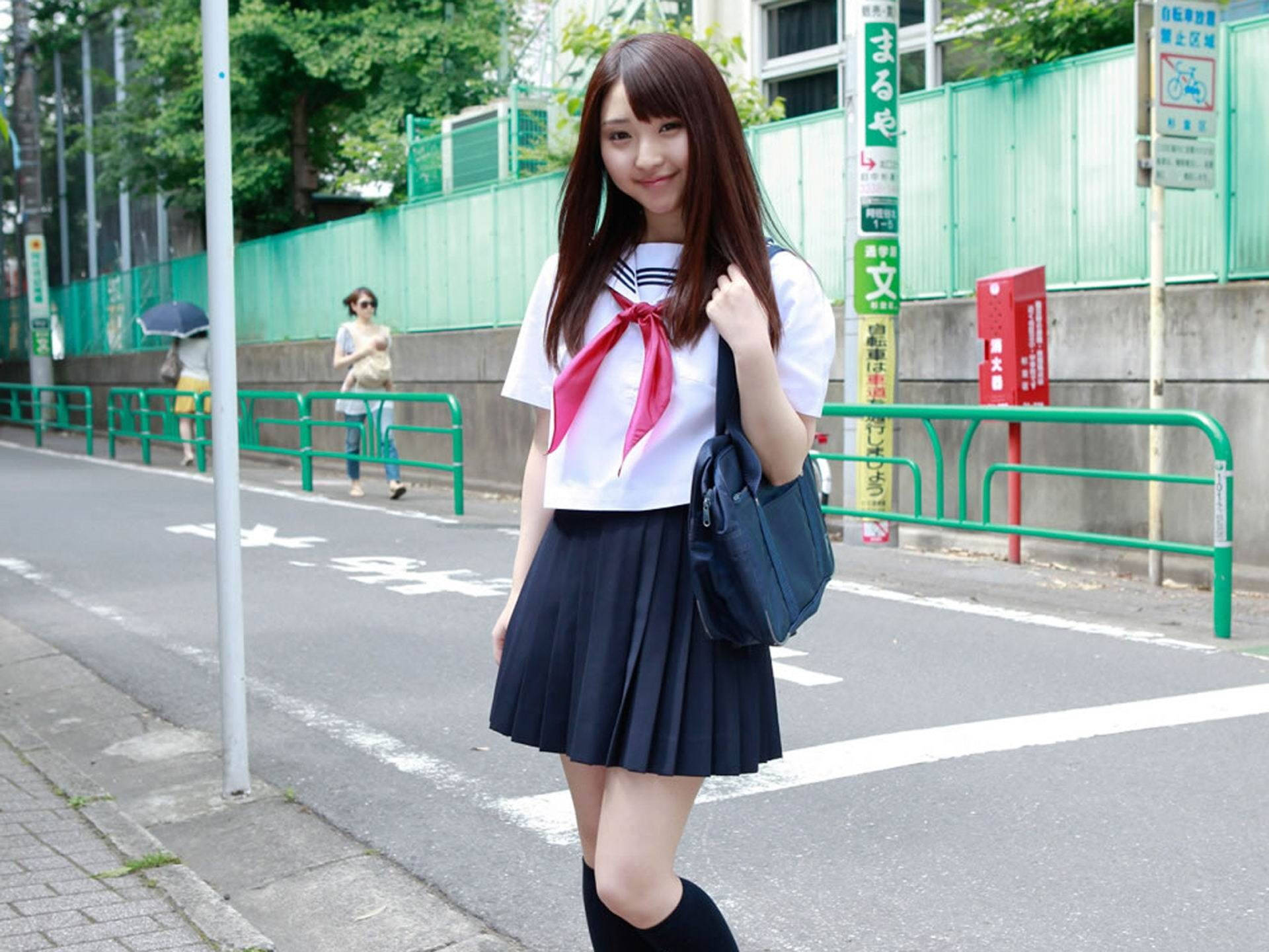 นักเรียนสาวญี่ปุ่น วอลเปเปอร์