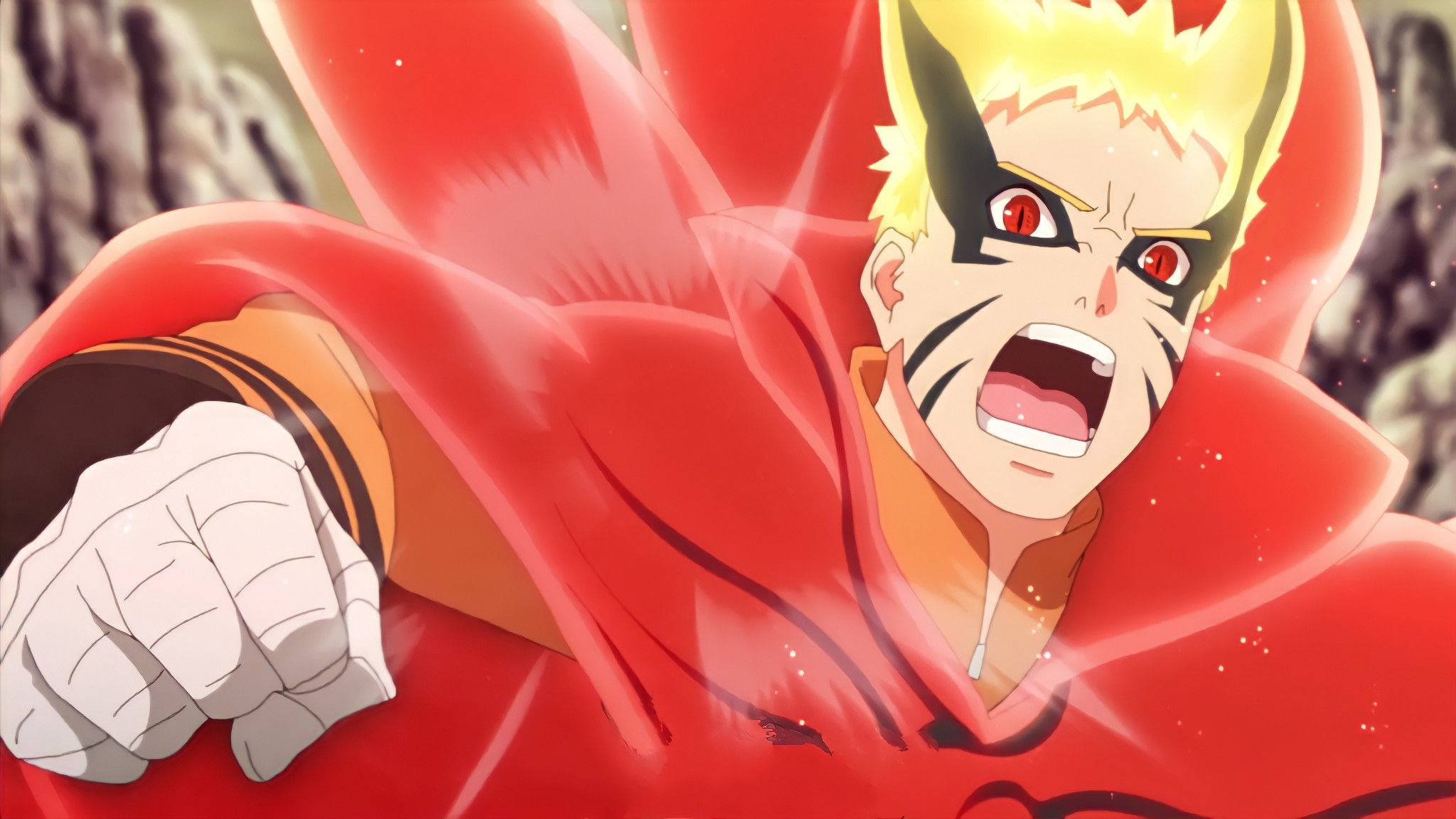 นารูโตะ โหมดแบริออน สีแดงเดือดดาล วอลเปเปอร์