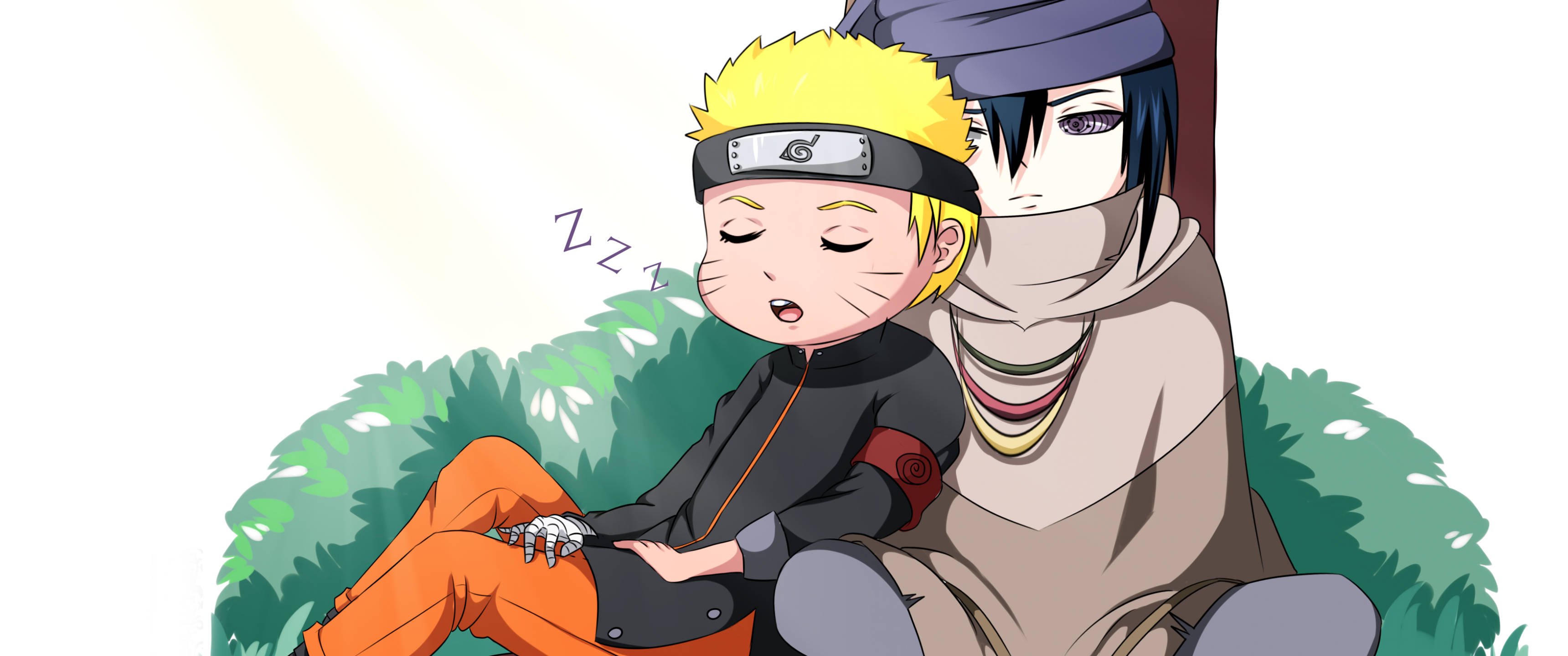 นารูโตะกับซาสึเกะนอนหลับน่ารัก วอลเปเปอร์