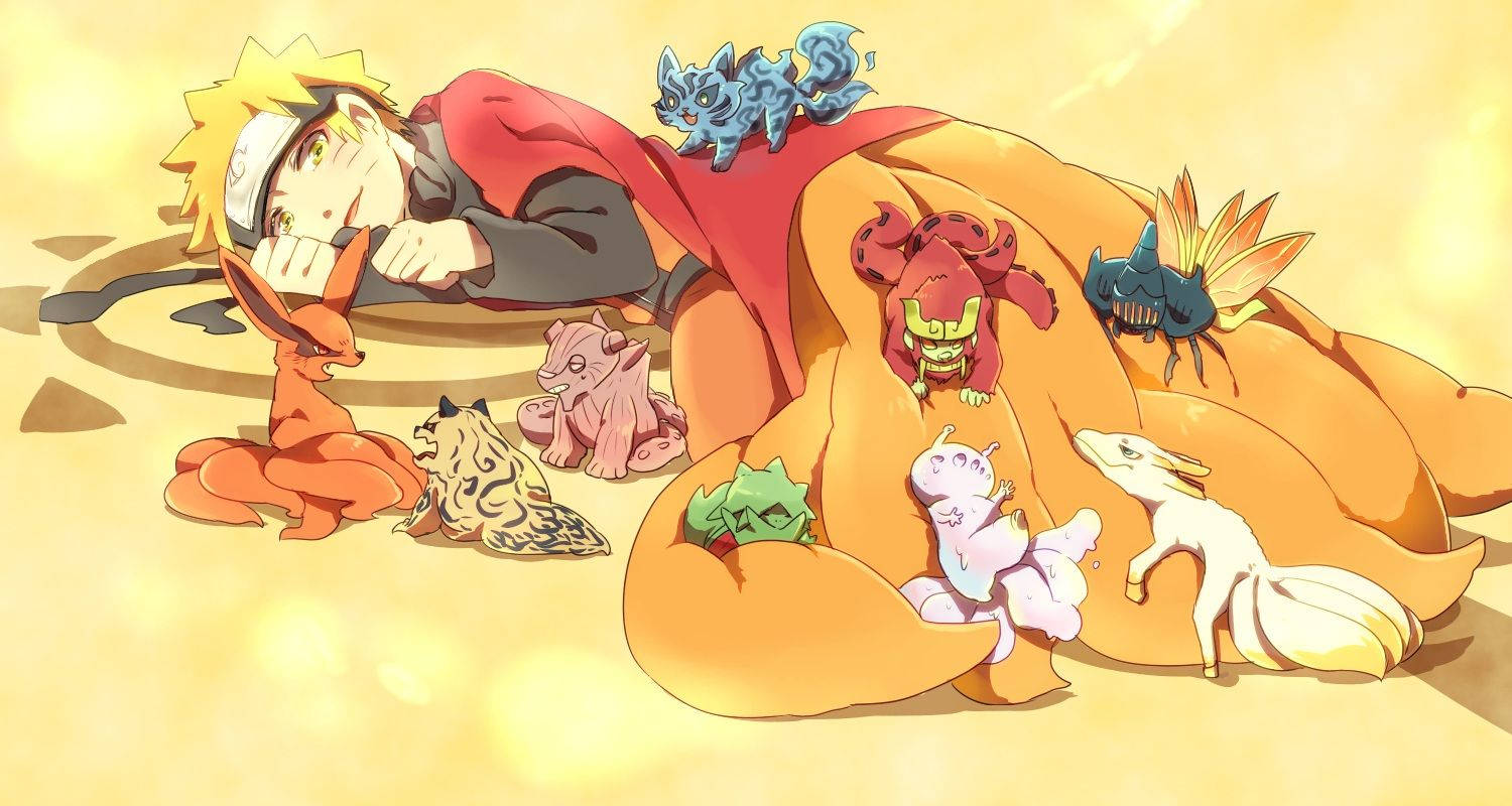 นารูโตะน่ารักกับสัตว์หางทั้งเก้า วอลเปเปอร์