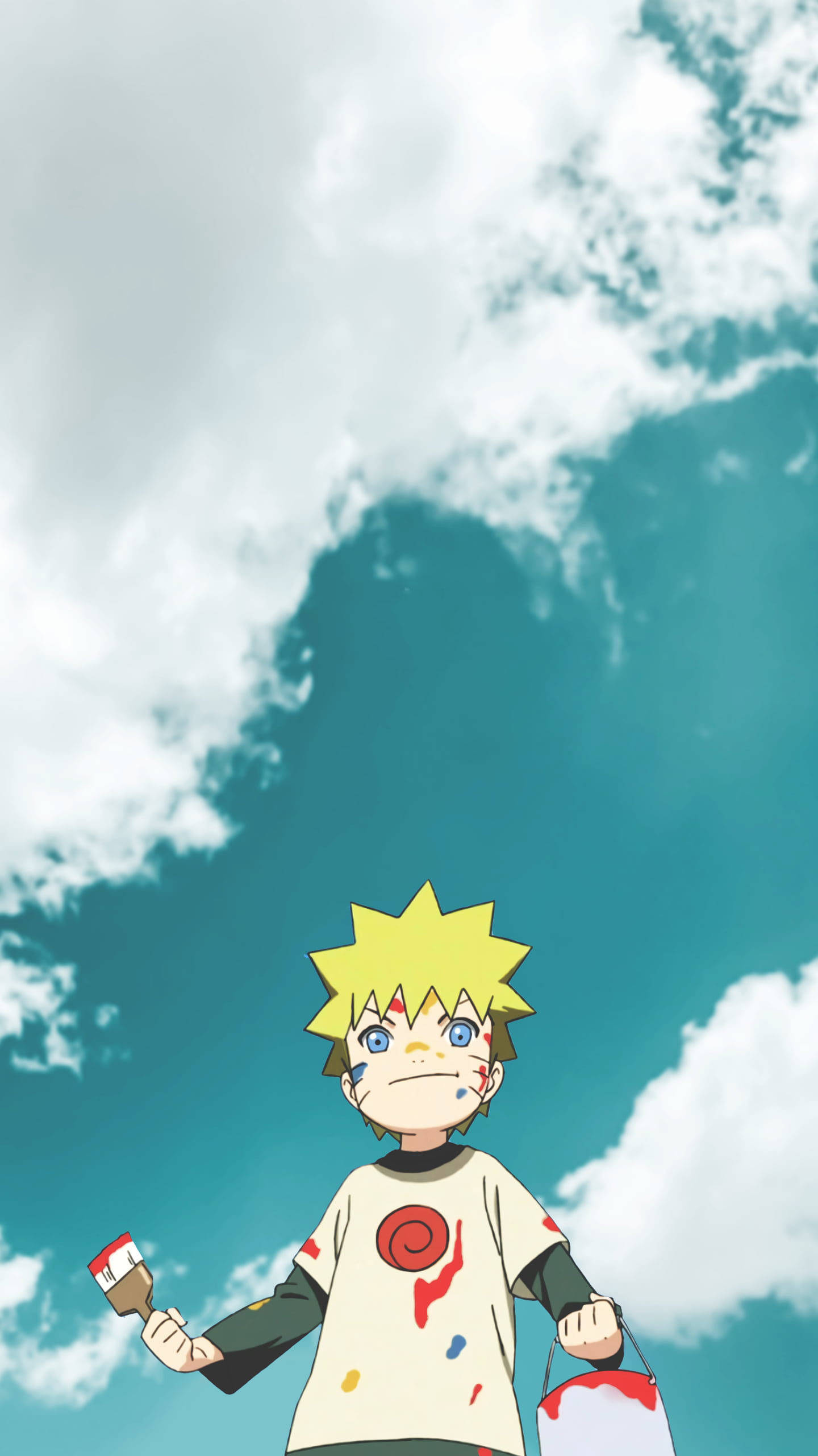 นารูโตะน่ารักกำลังวาดรูป วอลเปเปอร์