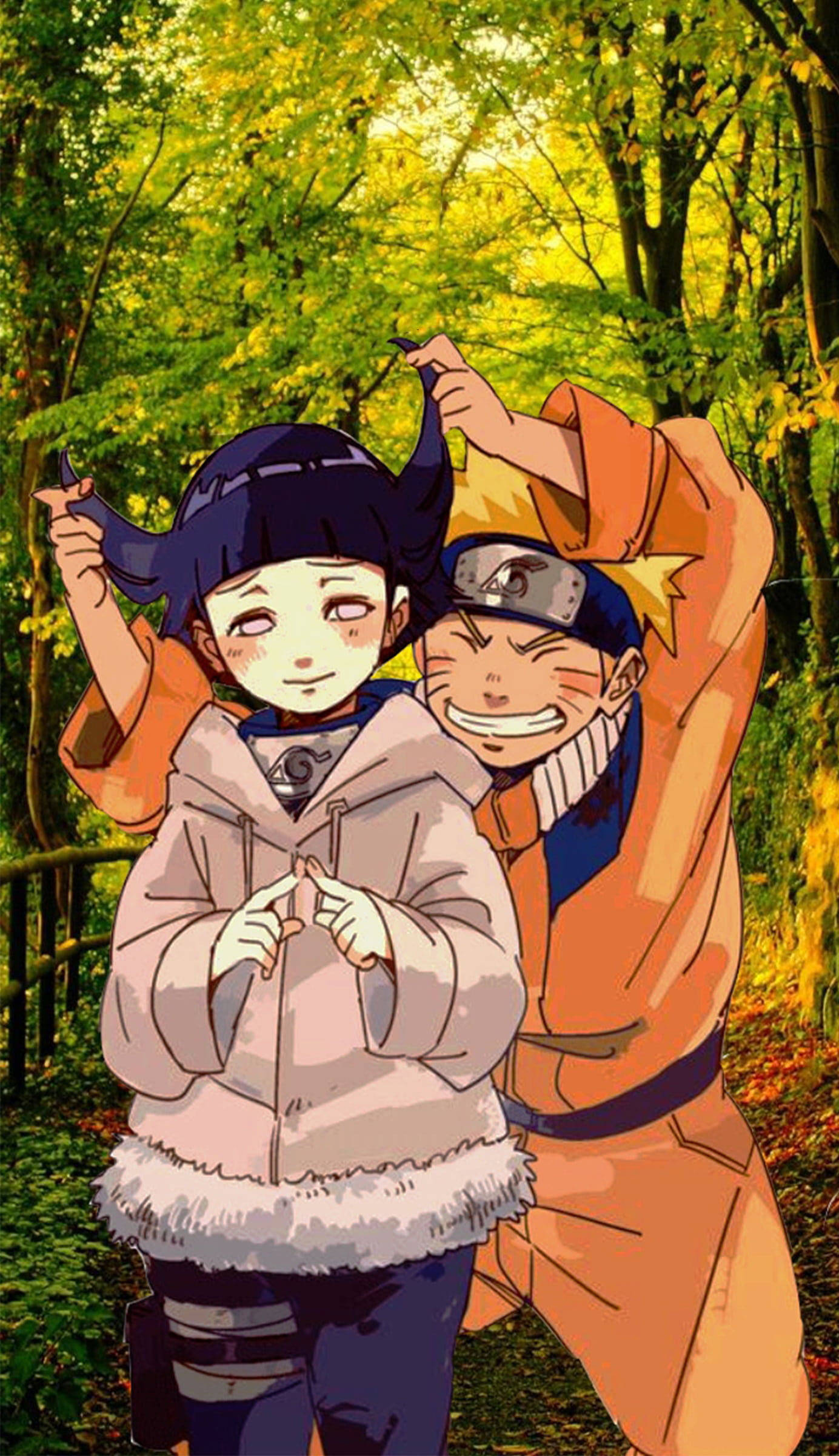 นารูโตะน่ารักสไตล์ป่าไม้ วอลเปเปอร์
