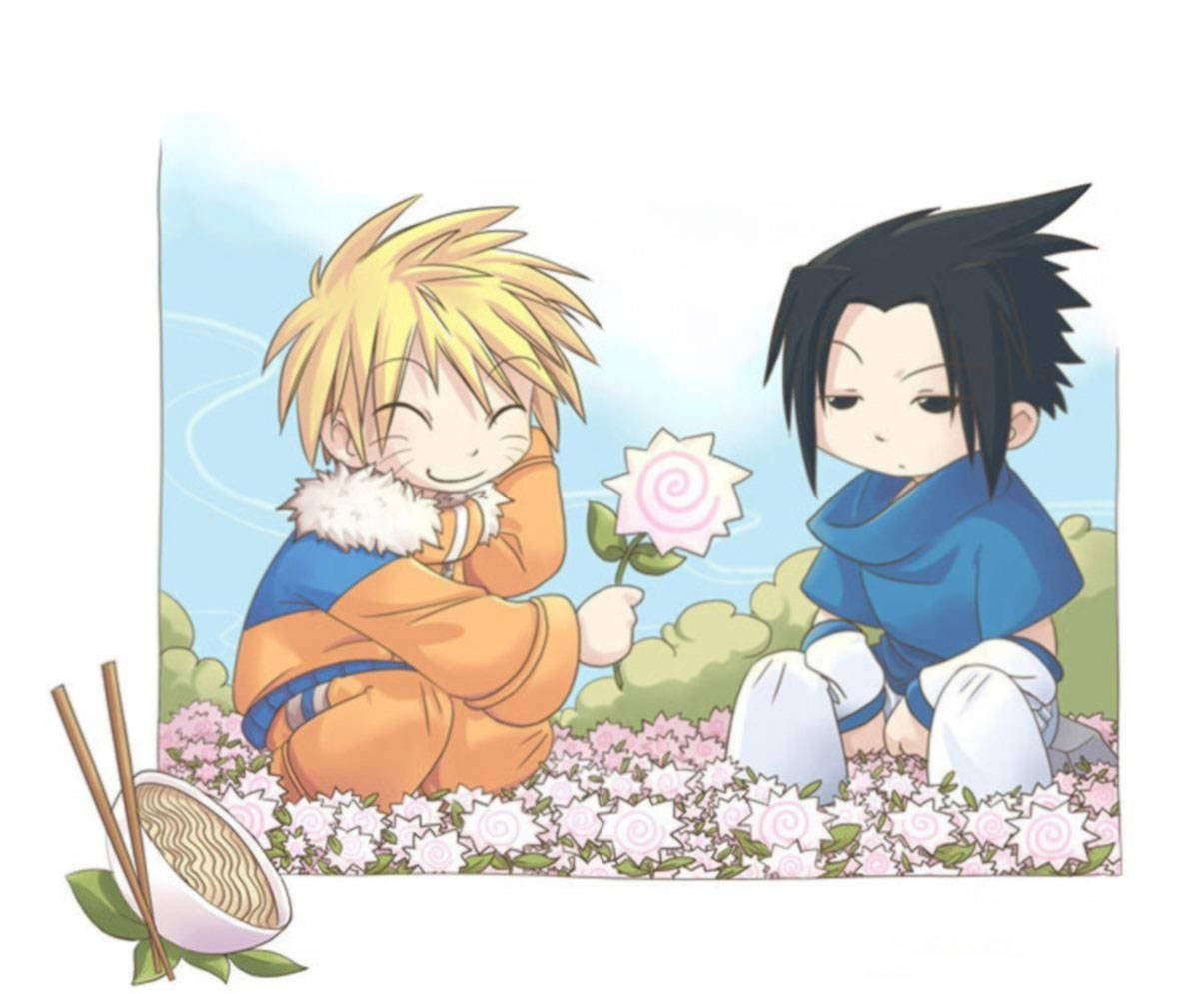 นารูโตะสุดน่ารักมอบดอกนารูโตมากิ วอลเปเปอร์