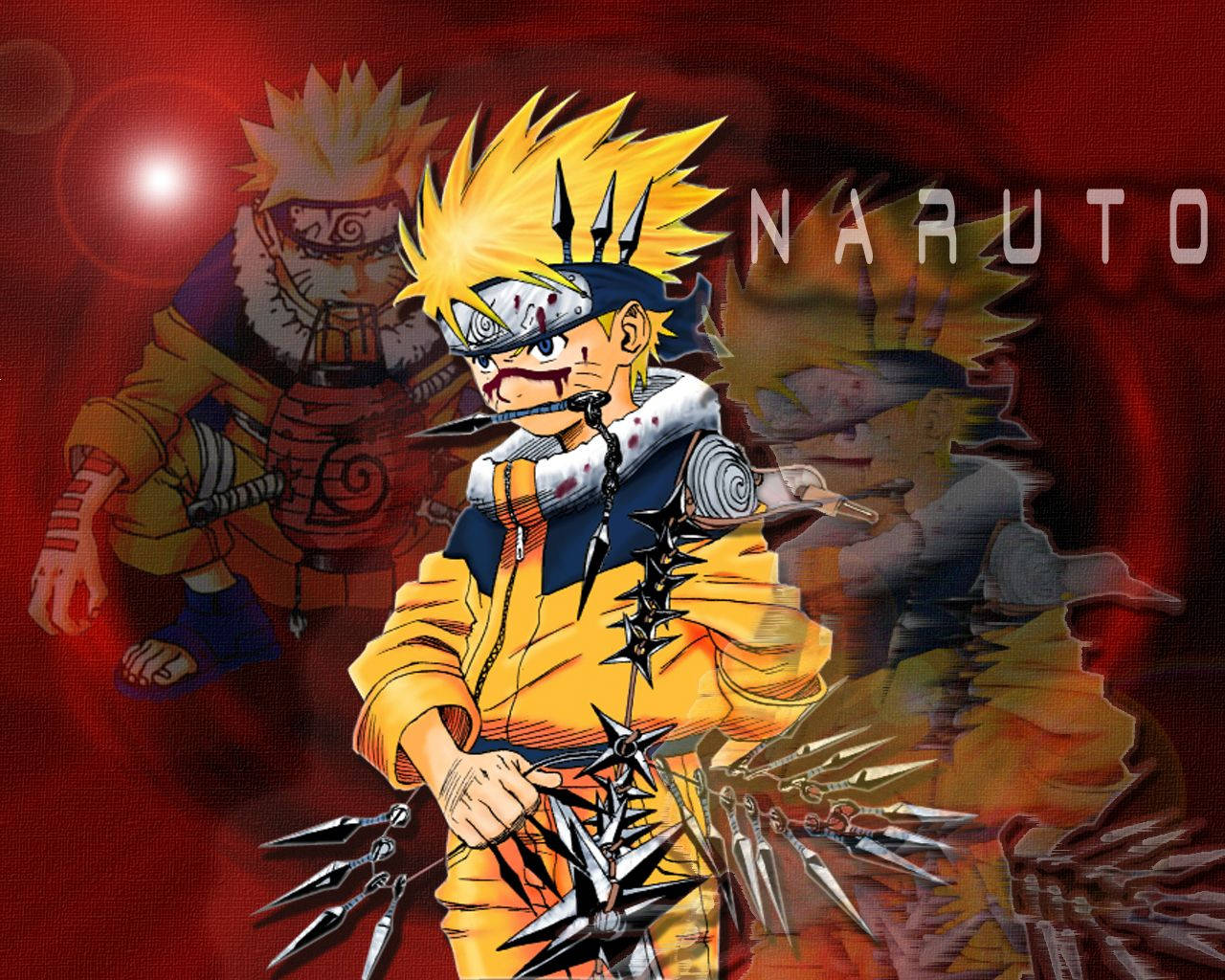 นารูโตะสุดเท่สไตล์แดง — นารูโตะเท่ๆ วอลเปเปอร์