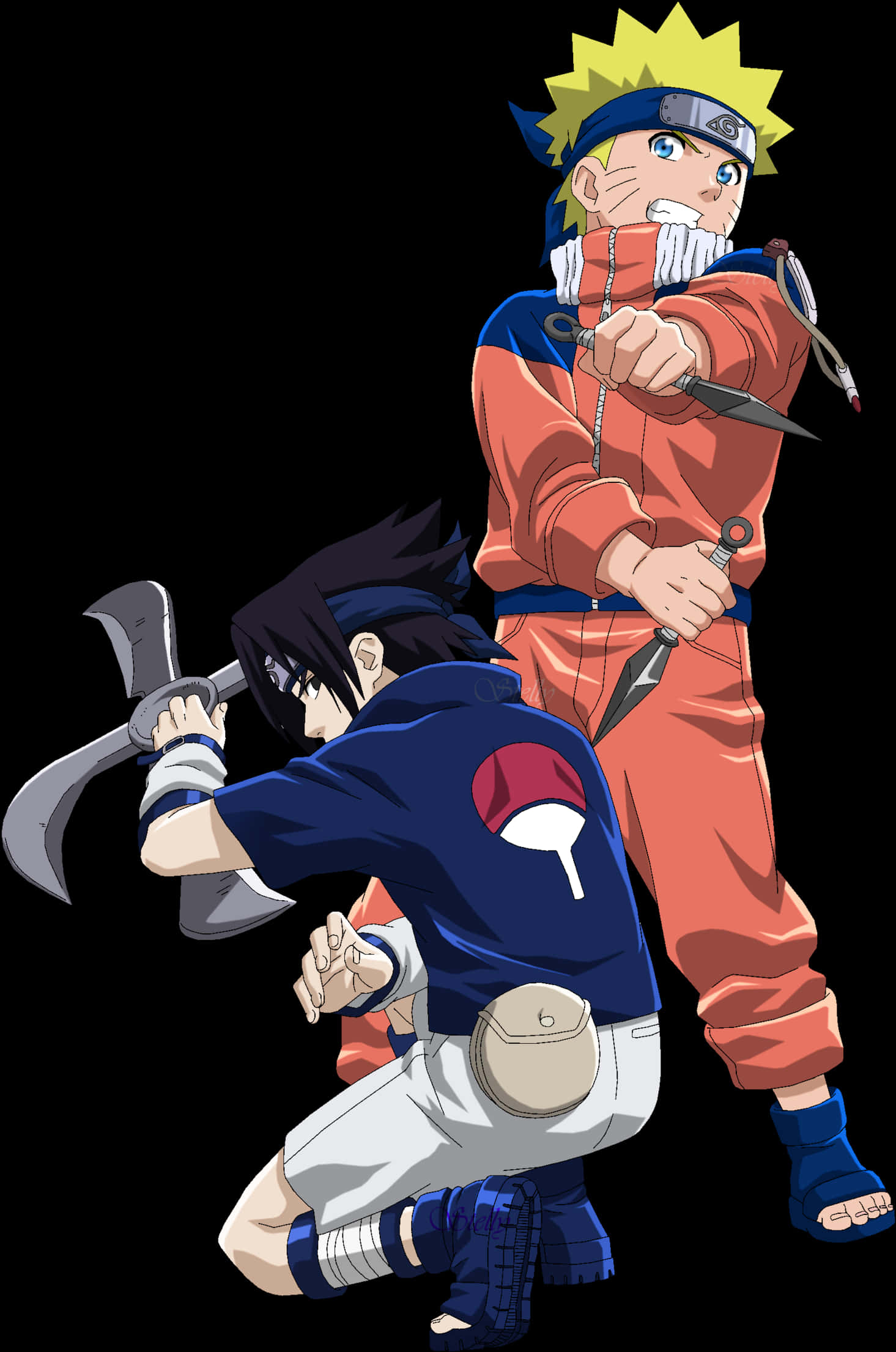 นารูโตะและซาสึเกะพร้อมสู้ วอลเปเปอร์