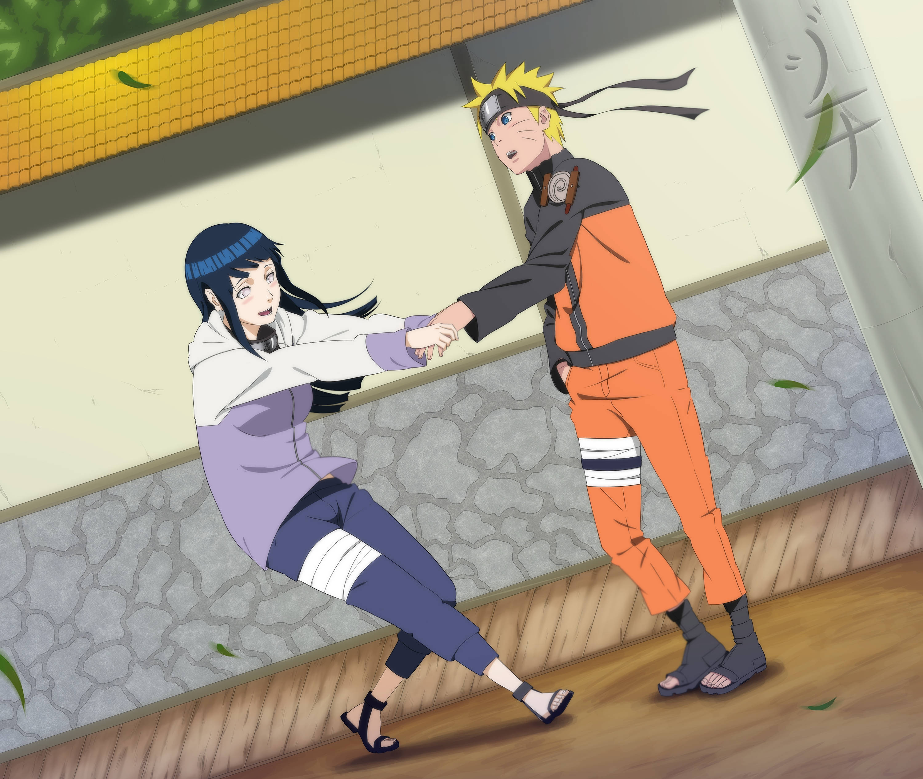 นารูโตะและฮินาตะกลางแจ้ง วอลเปเปอร์