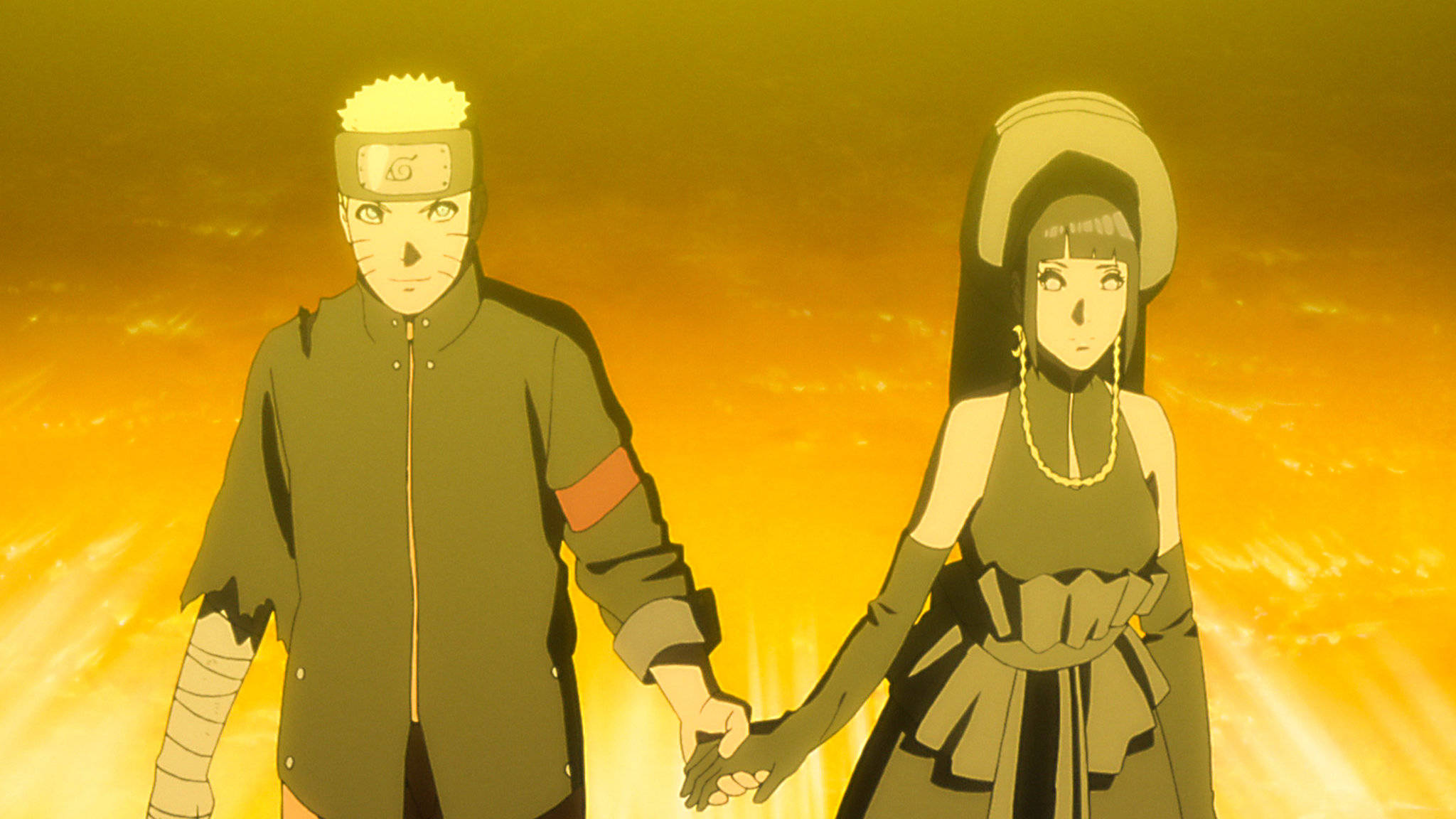 นารูโตะและฮินาตะจับมือกัน วอลเปเปอร์