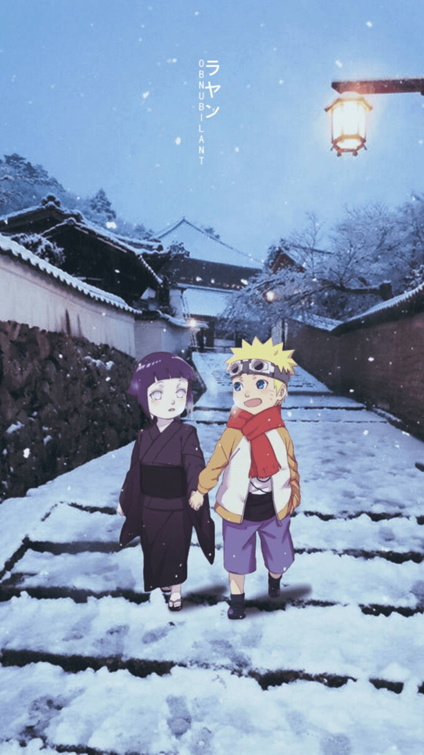 นารูโตะและฮินาตะในวัยเยาว์สไตล์สุนทรีย์ วอลเปเปอร์