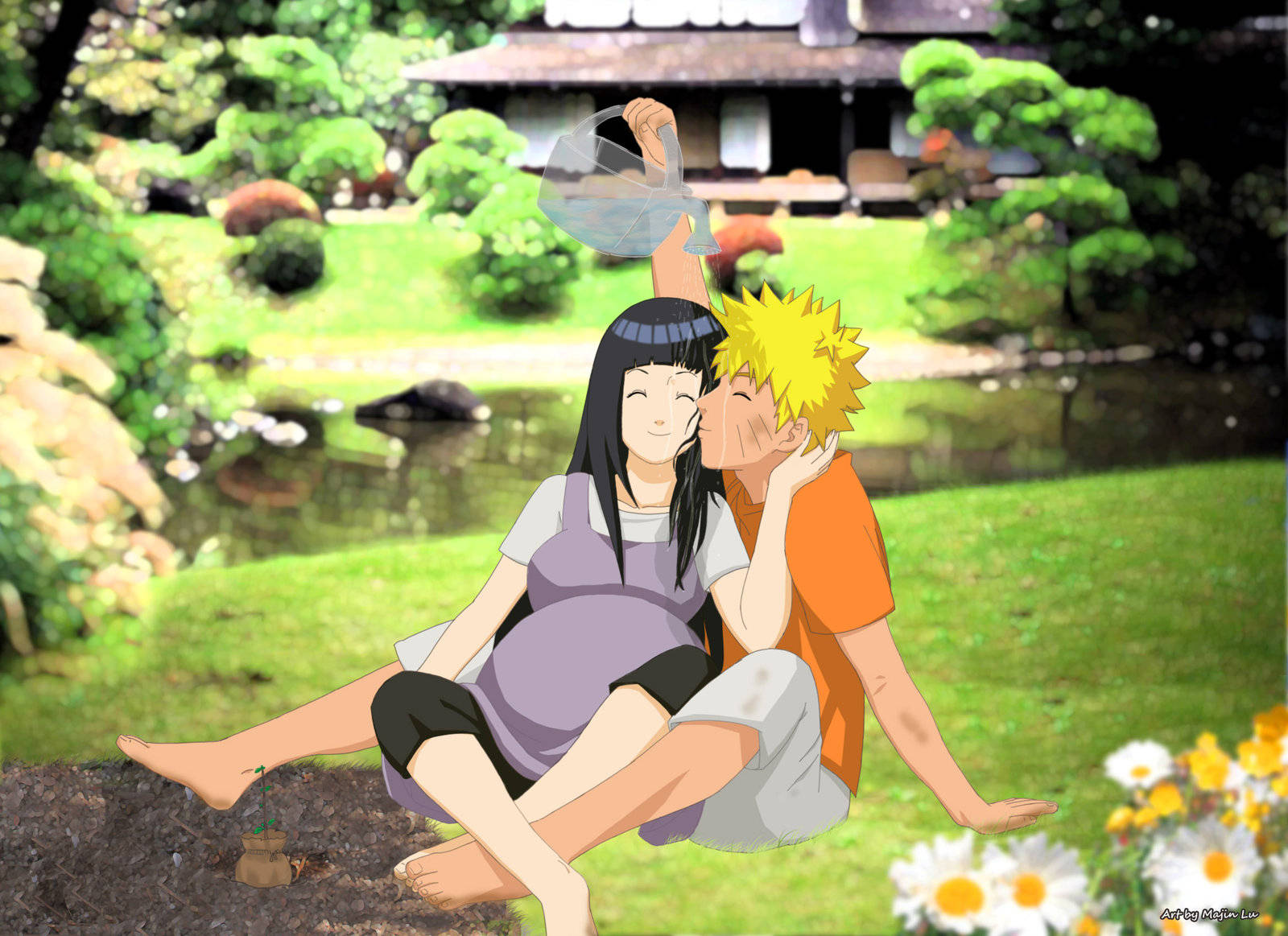 นารูโตะและฮินาตะท้อง วอลเปเปอร์