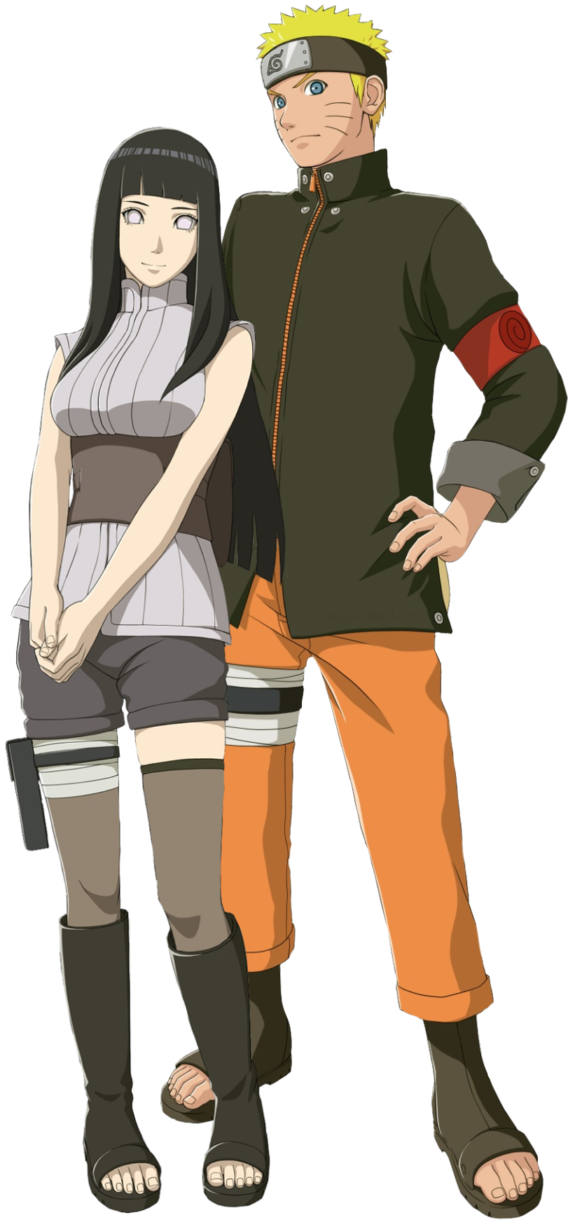 นารูโตะและฮินาตะยืนเคียงข้างกัน วอลเปเปอร์