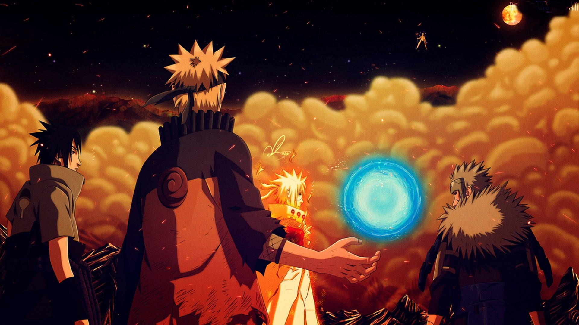 นินจาผู้ทรงพลังจากอนิเมะ Naruto วอลเปเปอร์
