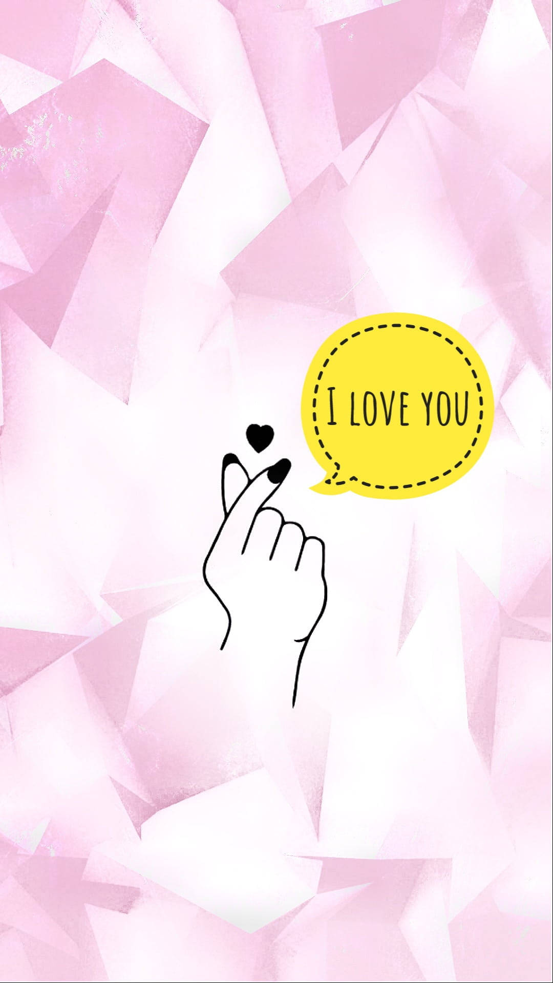 นิ้วหัวใจ I Love You วอลเปเปอร์