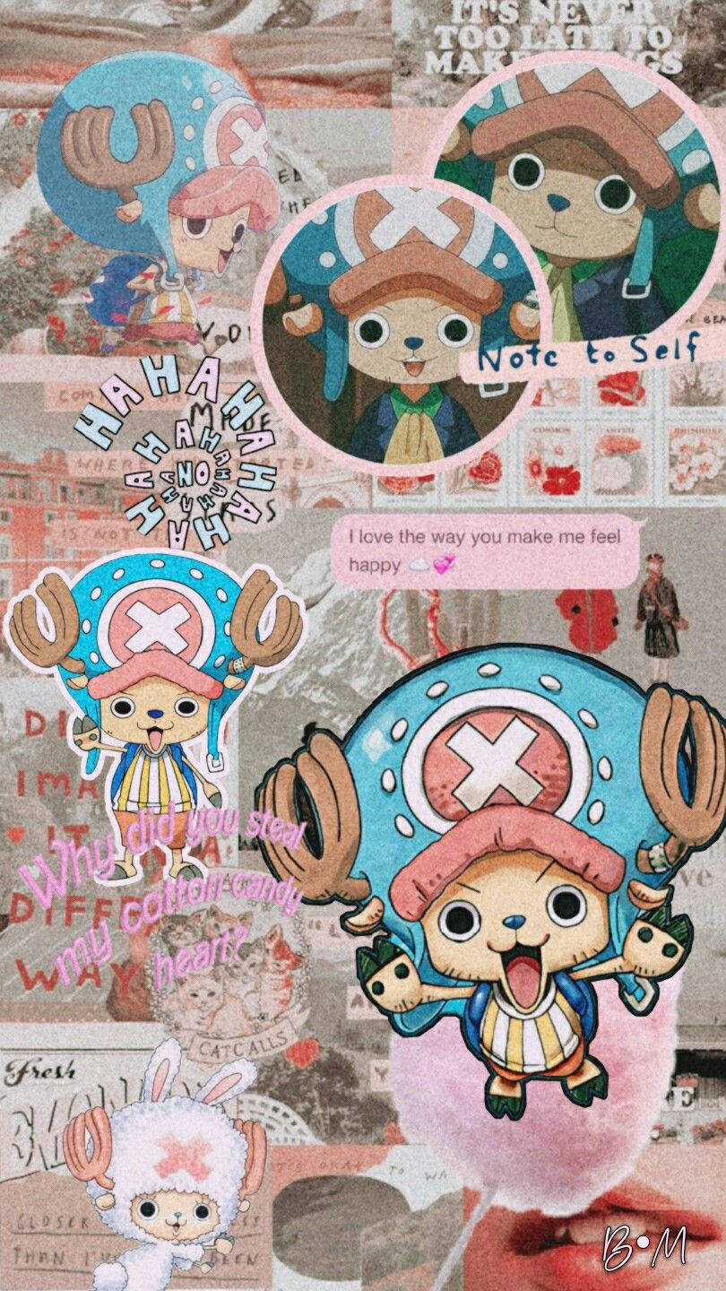 น่ารัก Chopper One Piece สไตล์สวยงาม — วันพีช 4K GIF วอลเปเปอร์