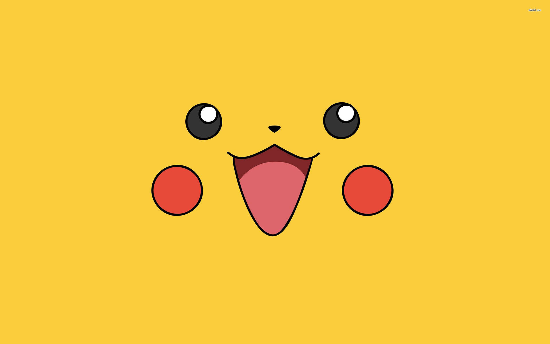 พิคาชูสีเหลืองยิ้มน่ารักในวอลเปเปอร์อนิเมะโปเกมอน — พิคาชู วอลเปเปอร์