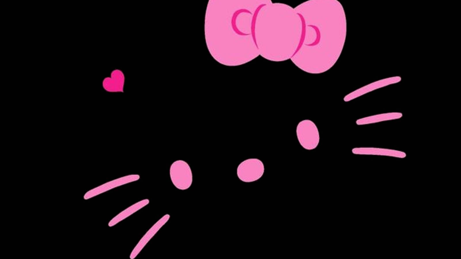 น้องแมวสีดำสุดน่ารักสไตล์มินิมอล Hello Kitty วอลเปเปอร์