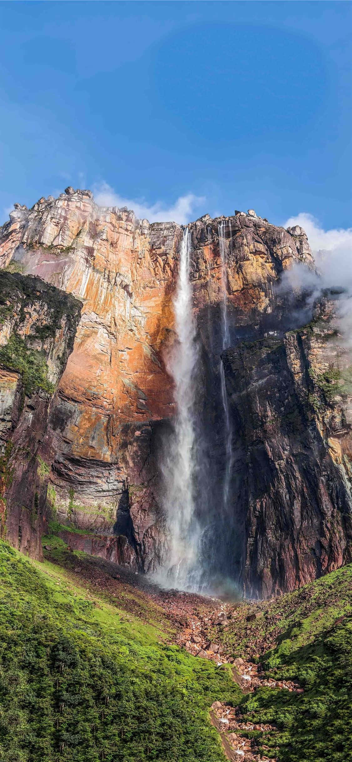Angel Falls ใต้ท้องฟ้าสีคราม วอลเปเปอร์