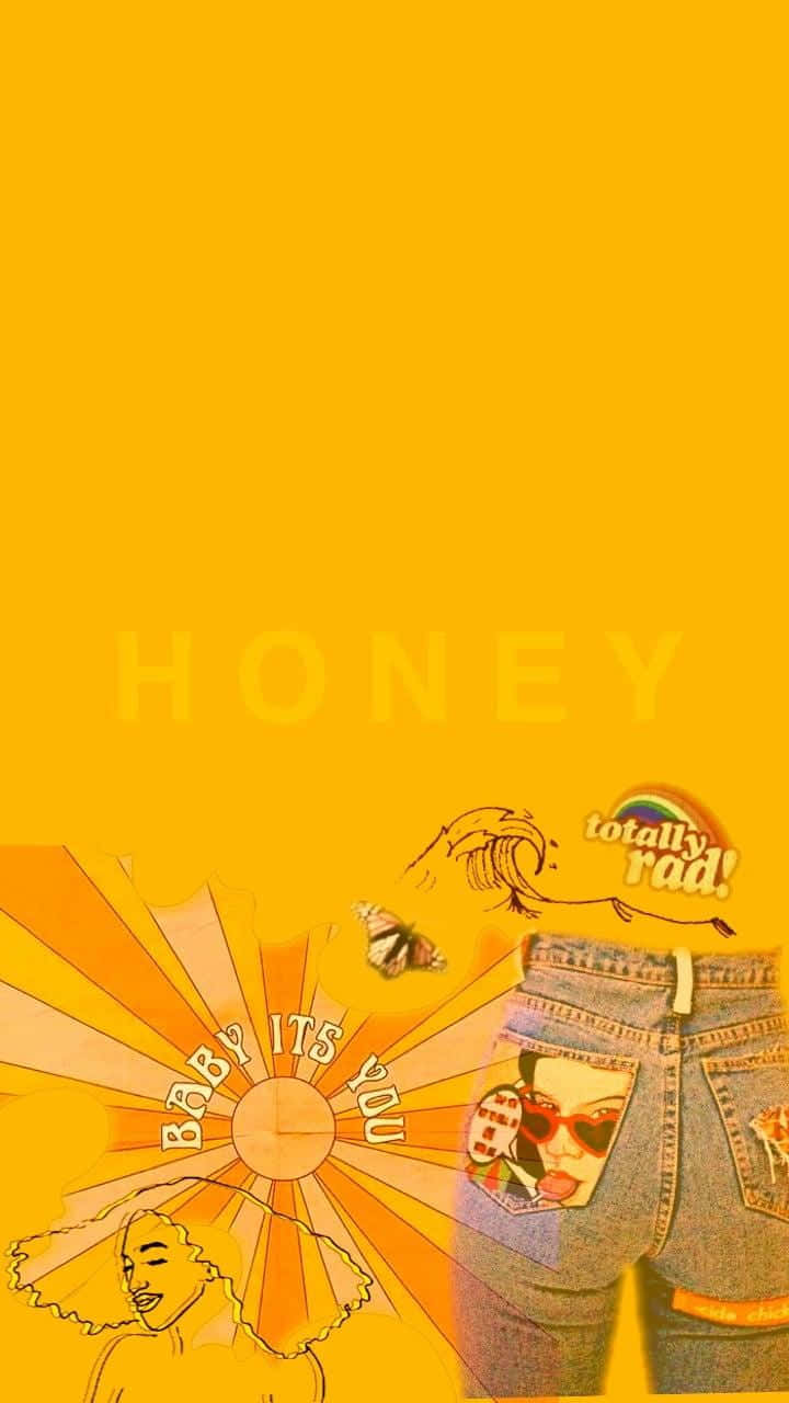น้ำผึ้ง - โปสเตอร์ที่มีผู้หญิงในกางเกงยีนส์ วอลเปเปอร์