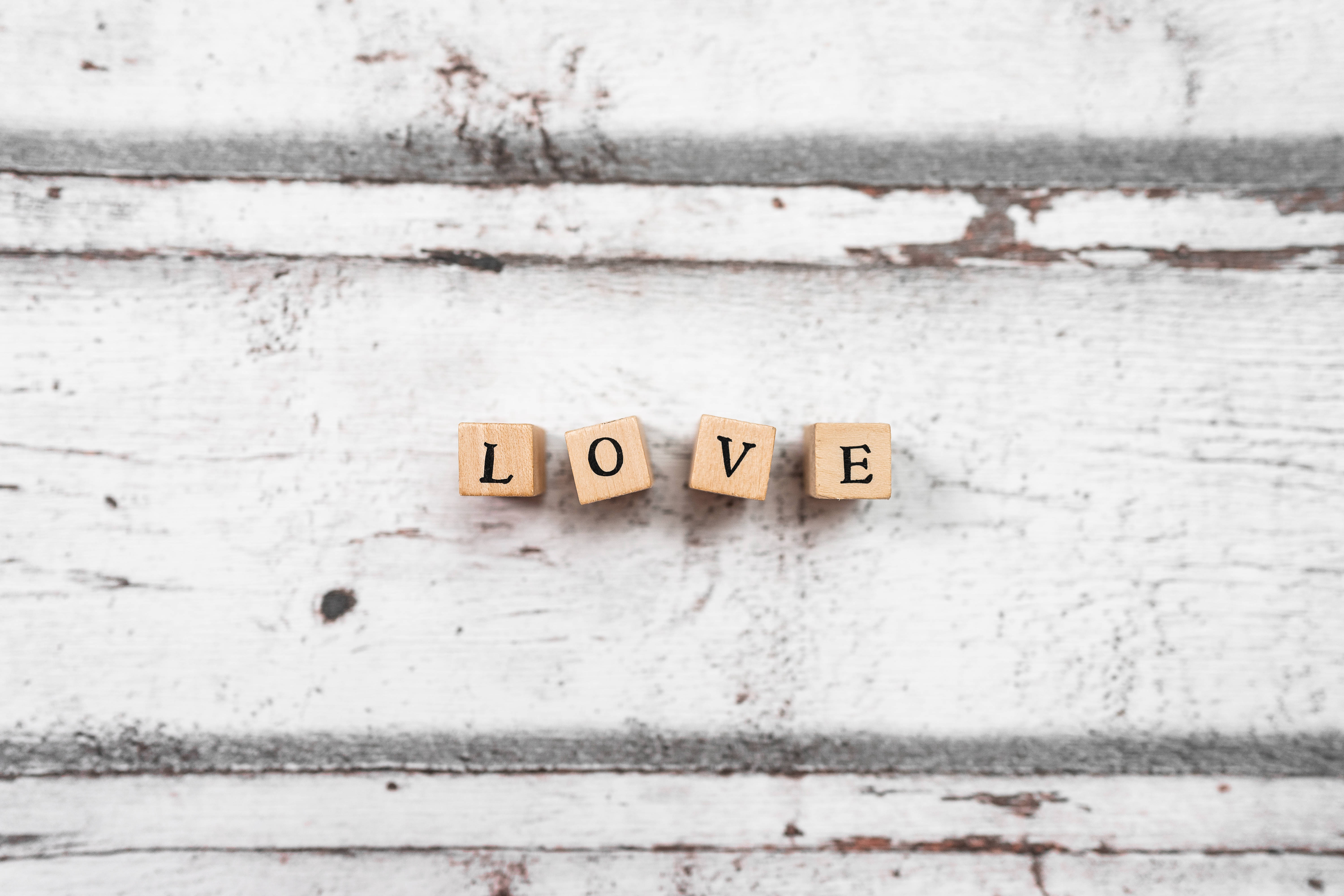 บล็อกไม้ I Love You So Much วอลเปเปอร์