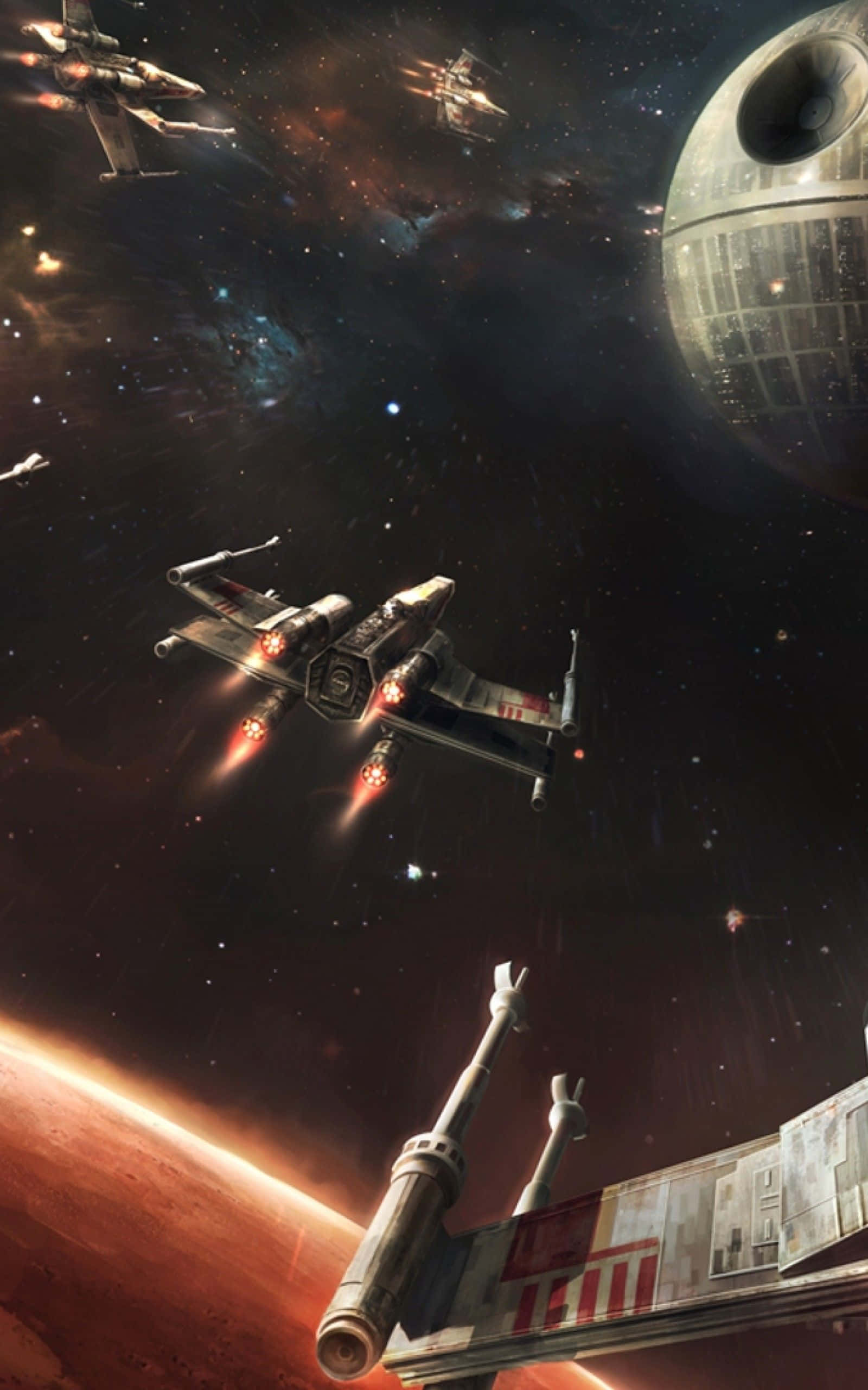 บัญชาการฉากด้วย X-wing Fighter อันเป็นสัญลักษณ์ วอลเปเปอร์