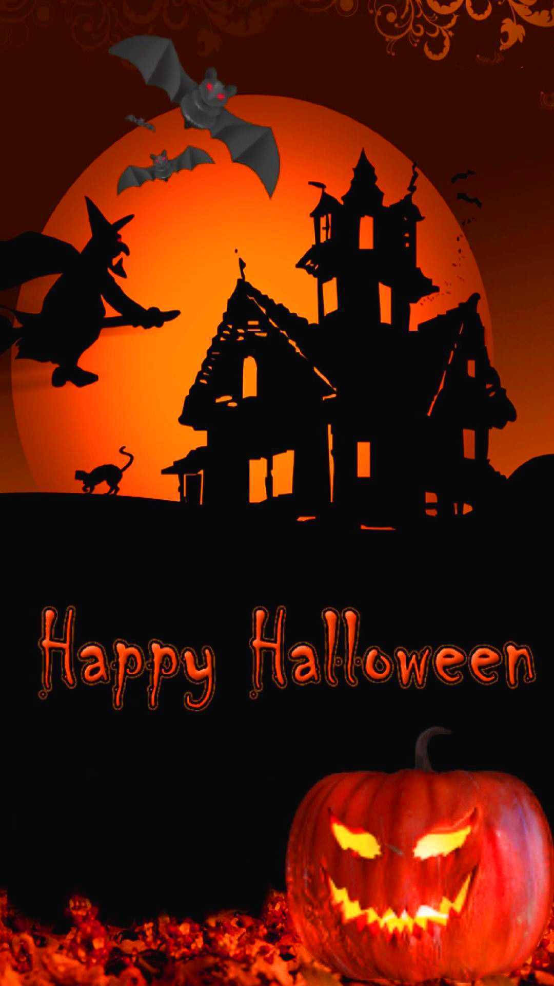 บ้านผีสิง Halloween iPhone วอลเปเปอร์