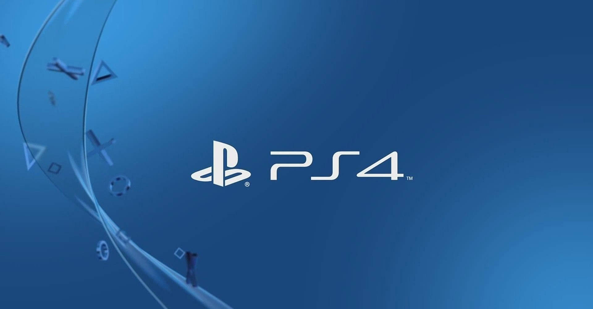 ปุ่มรูปทรงโลโก้ PS4 — สีฟ้าสวยงาม GIF วอลเปเปอร์