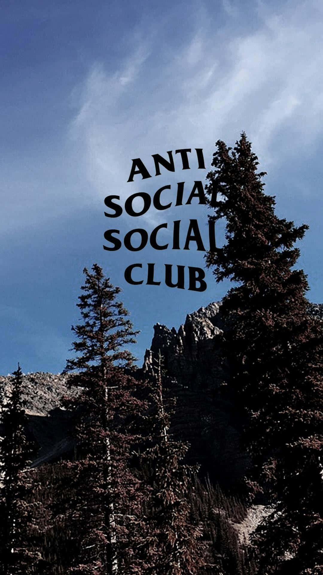 ป่าไม้และโลโก้ Anti Social Club สำหรับ iPhone วอลเปเปอร์