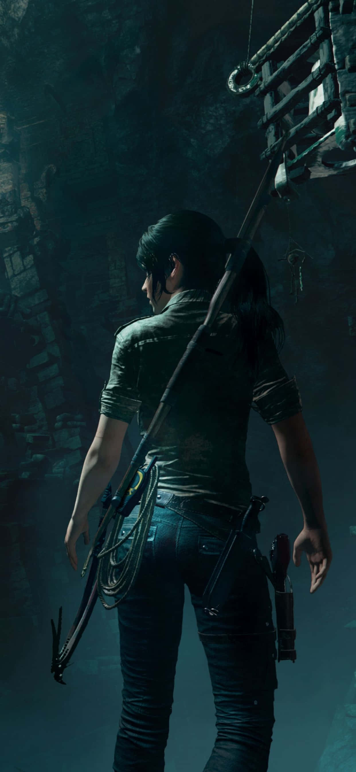 ผจญภัยใน Rise Of The Tomb Raider บน iPhone Xs Max ของคุณ วอลเปเปอร์
