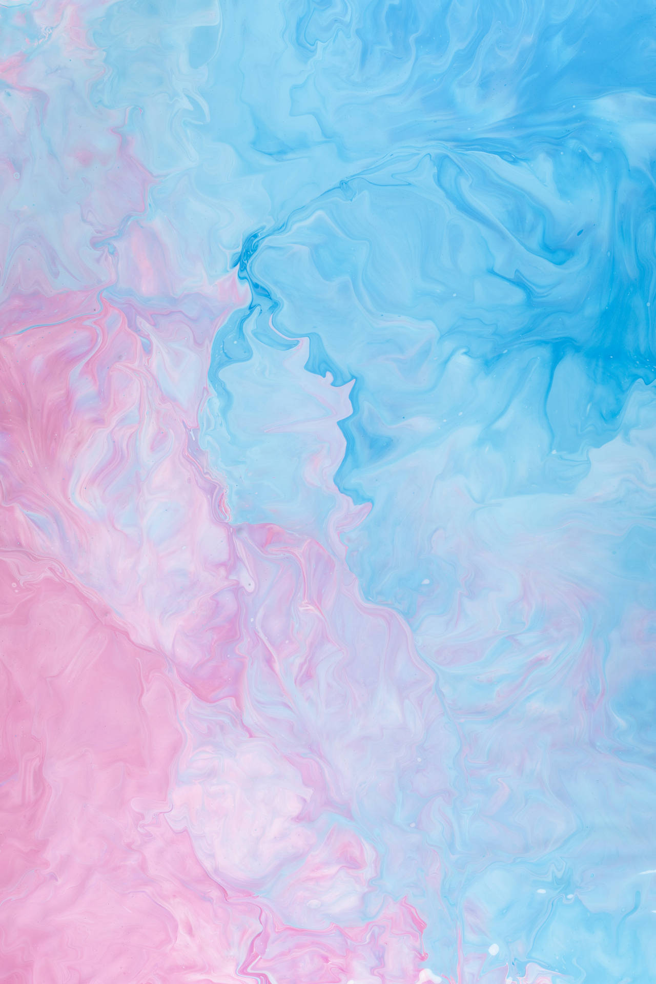 ภาพวาดนามธรรมสีชมพูและสีฟ้า — พาสเทล วอลเปเปอร์