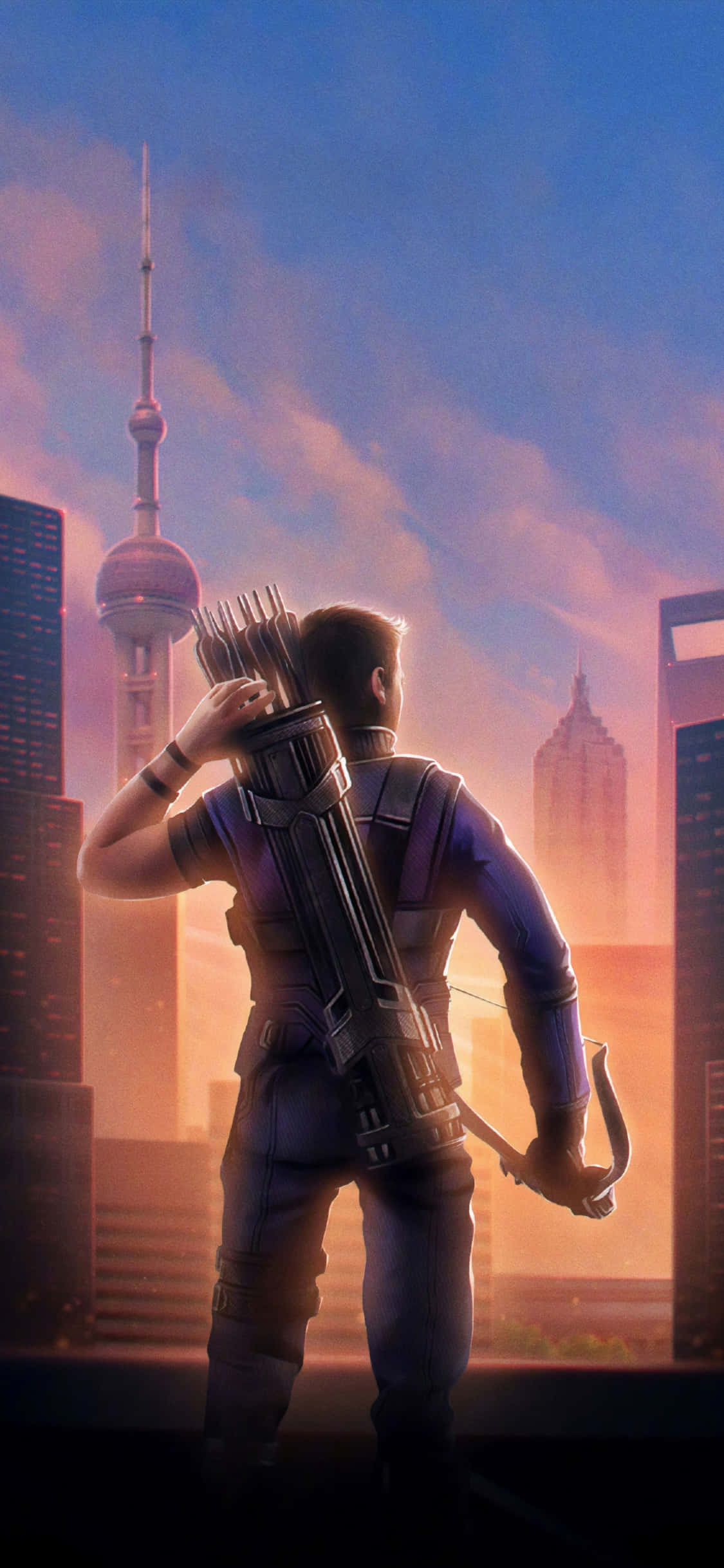 "ผู้ปกป้องสูงสุด Hawkeye คคุ้มครองโลกของเราให้ปลอดภัย" วอลเปเปอร์