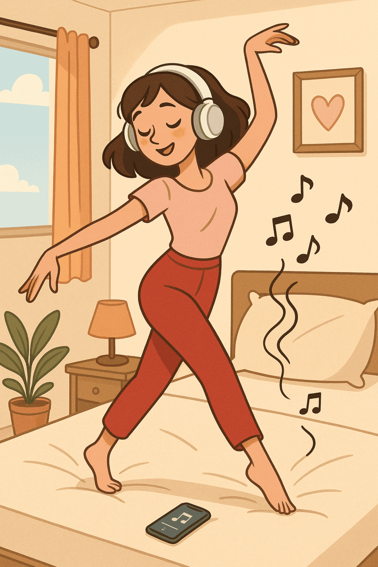 ผู้หญิง,พื้นหลังสไตล์ดนตรี,หูฟัง,Spotify,การเต้น,พื้นหลังห้องนอน,พื้นหลังผู้หญิง,เต้นตามเพลง,น่ารักสไตล์ — สีน้ำตาลสวยงาม วอลเปเปอร์