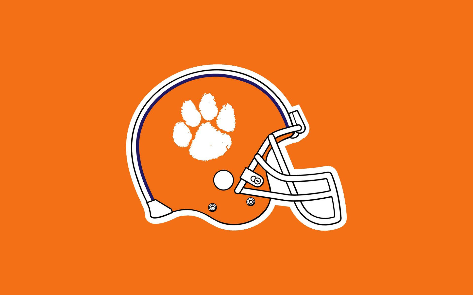 วอลเปเปอร์เดสก์ท็อปโลโก้ฟุตบอล Clemson Tigers สีส้ม — ฟุตบอล วอลเปเปอร์