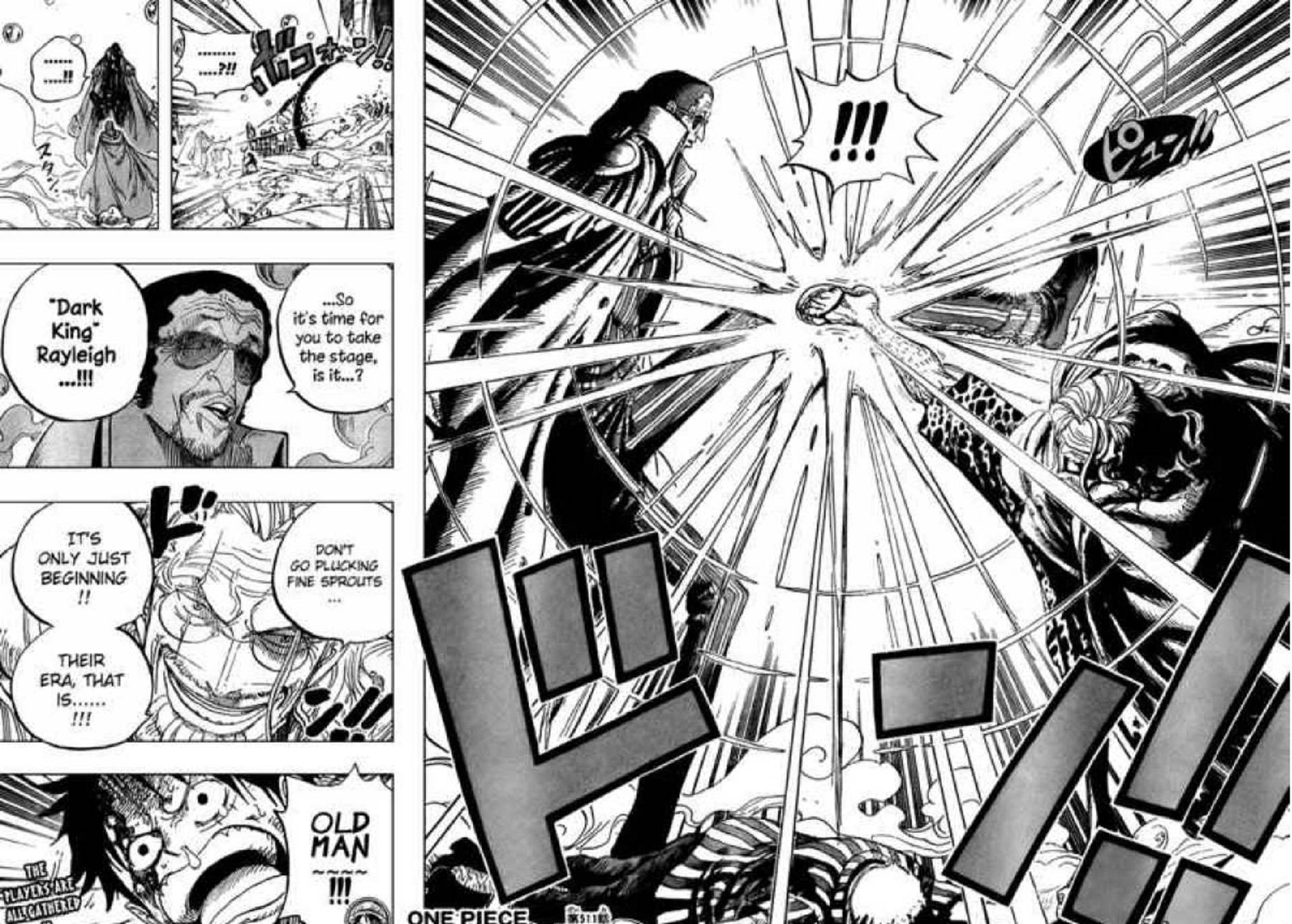 พลเรือเอกคิซารูปะทะเรย์ลี่จากมังงะ วอลเปเปอร์
