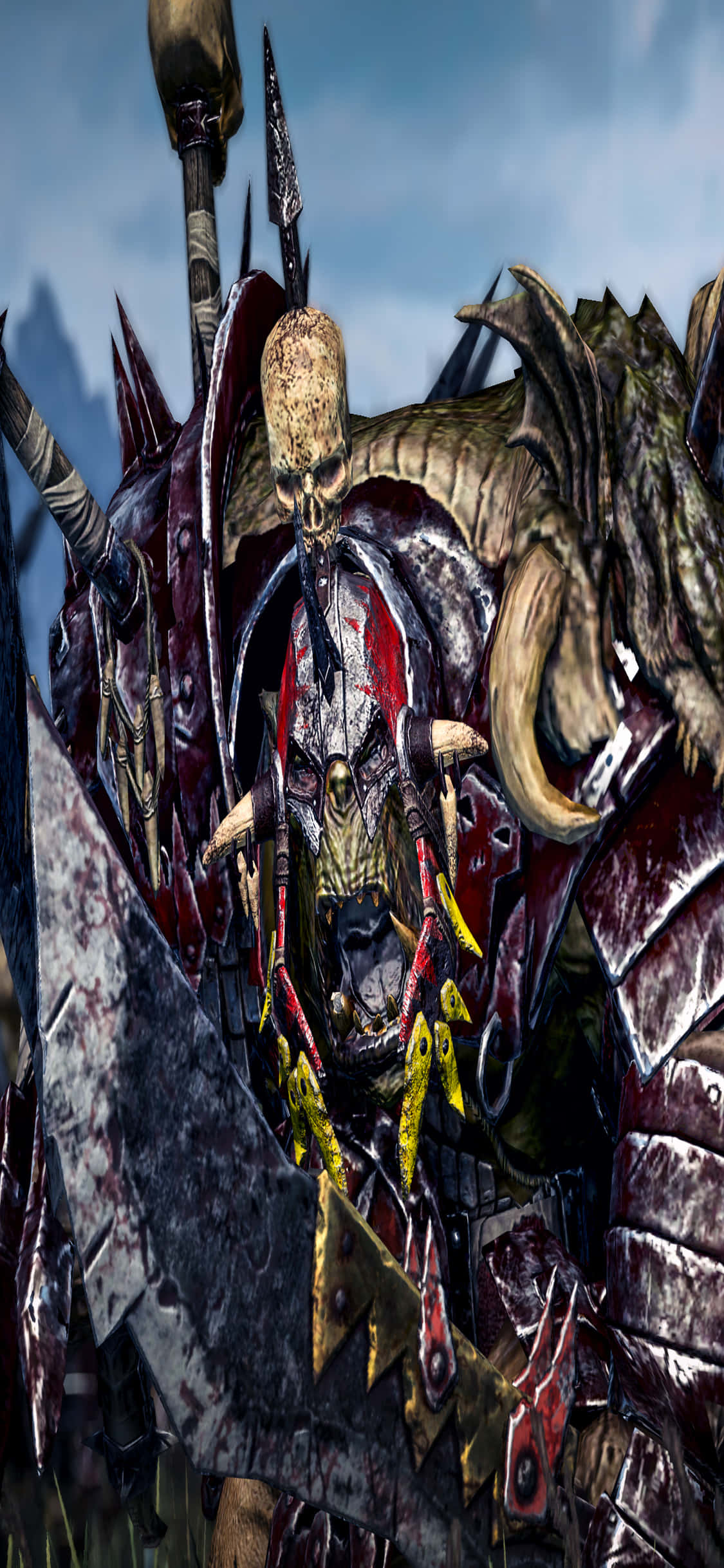 พิชิตและครองด้วยความเข้มข้นสงครามแบบใหม่ของ Total War: Warhammer บน iPhone X วอลเปเปอร์