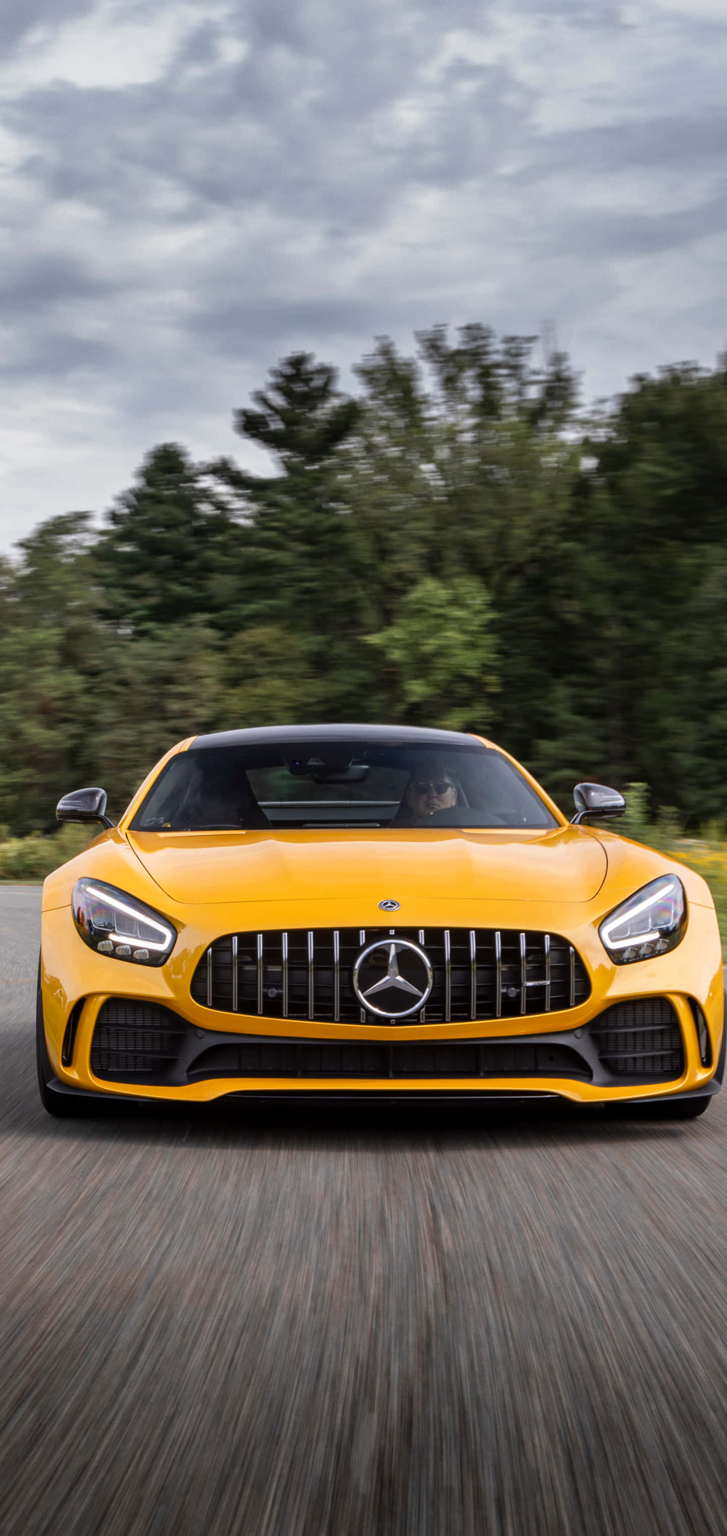 พื้นหลัง Android สีเหลือง Amg Gt-r วอลเปเปอร์
