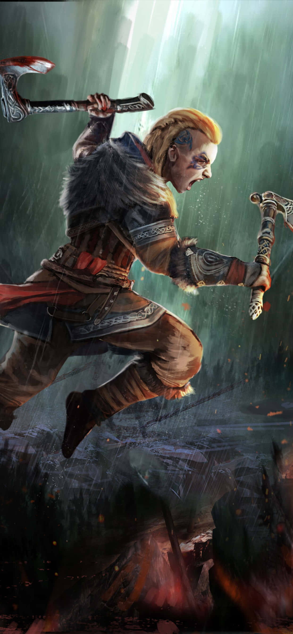 พื้นหลัง Android Assassin's Creed Valhalla หญิง วอลเปเปอร์