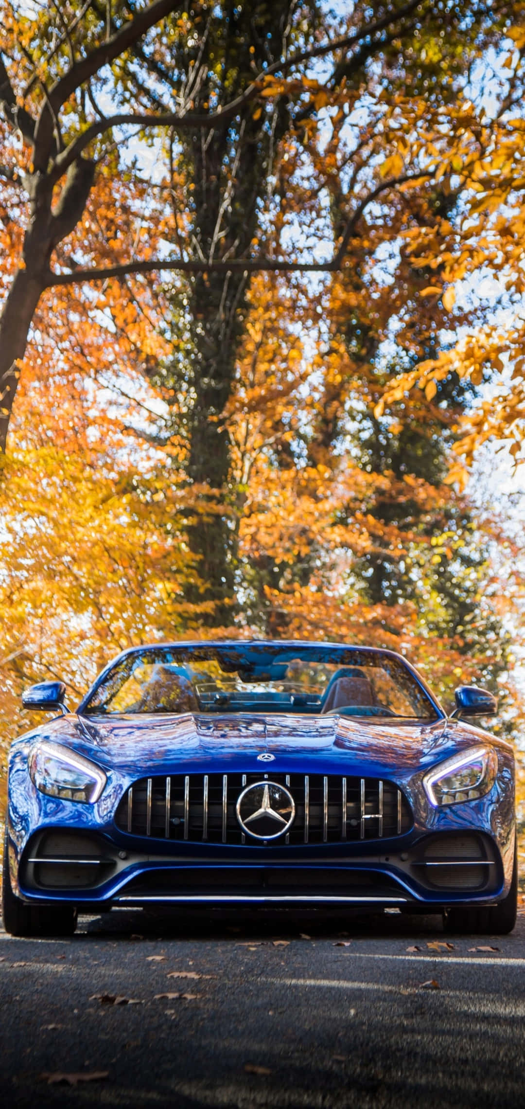 Android Amg Gt-r พื้นหลังใบไม้เหลือง วอลเปเปอร์