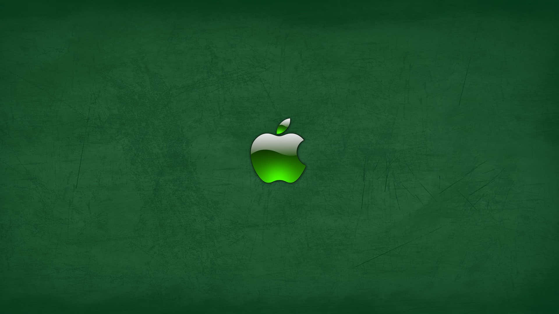 พื้นหลัง Apple โลโก้สีเขียวเข้ม HD วอลเปเปอร์