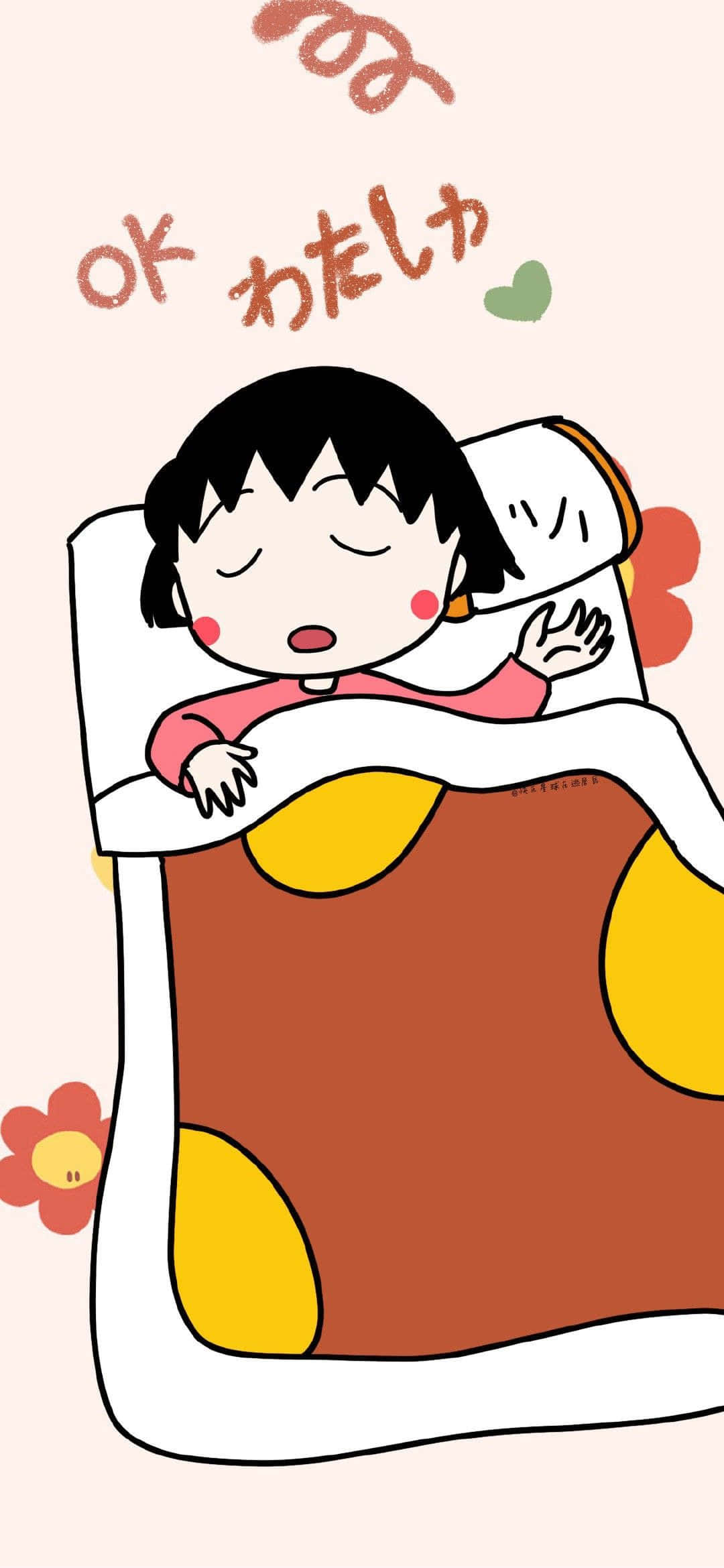 พื้นหลัง Chibi Maruko Chan วอลเปเปอร์