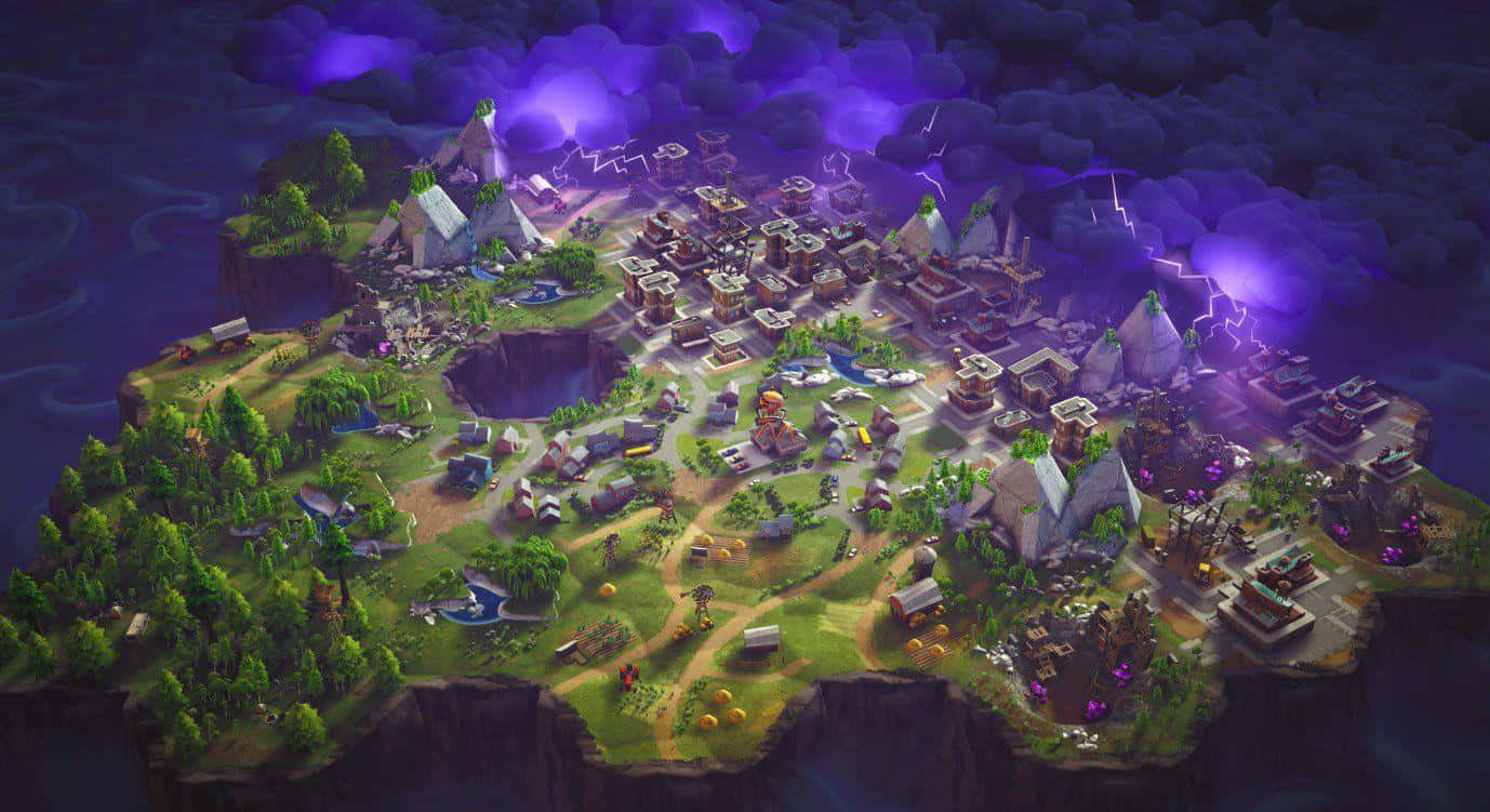 พื้นหลัง Fortnite สุดเท่ วอลเปเปอร์