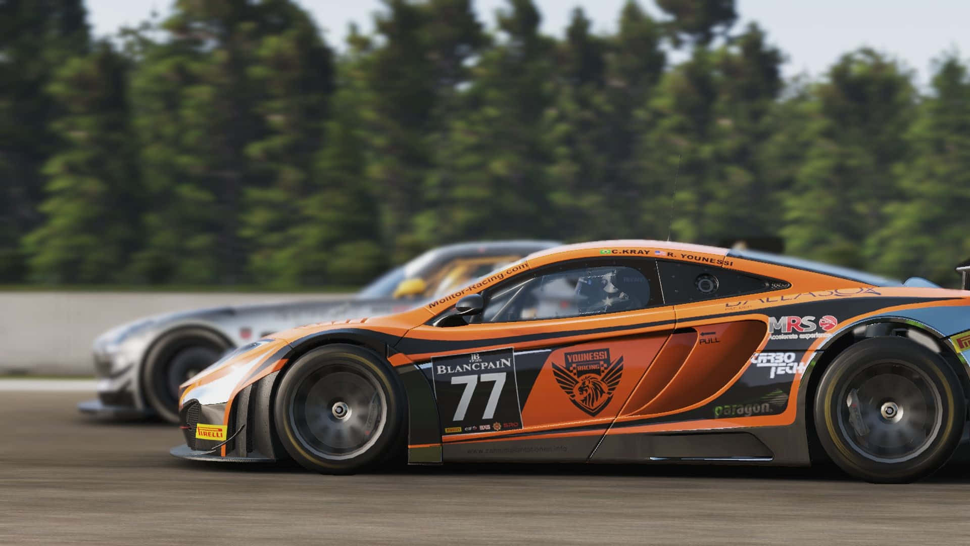 พื้นหลัง HD รถ Project Cars สีส้ม McLaren 12C วอลเปเปอร์