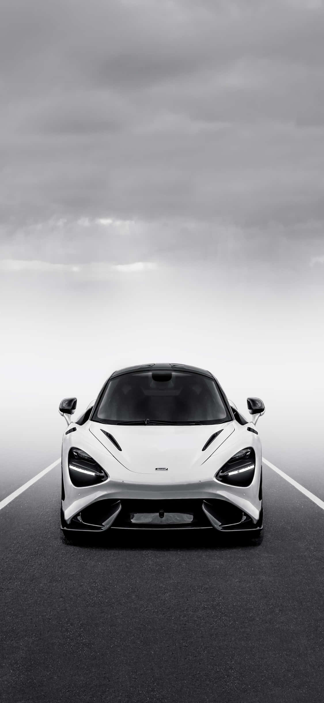 พื้นหลัง iPhone X McLaren 720s สีขาว วอลเปเปอร์
