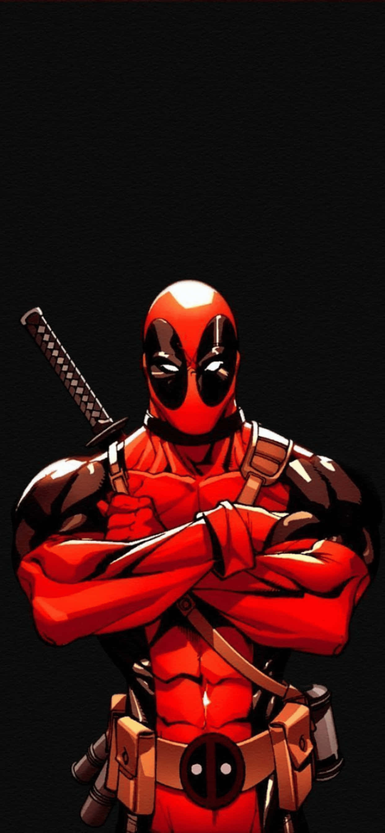 พื้นหลัง iPhone XS Max Marvel Deadpool วอลเปเปอร์