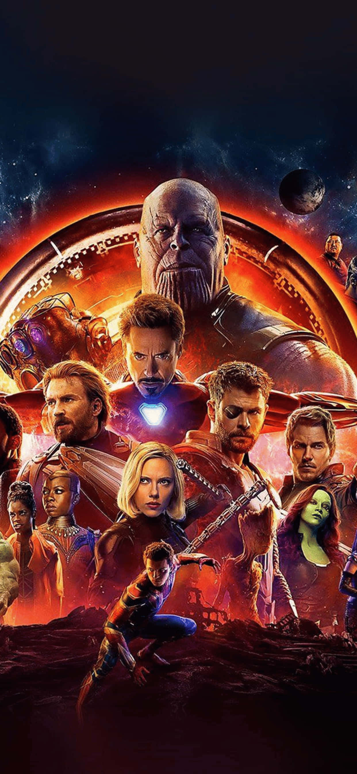 พื้นหลัง iPhone XS Max Marvel Avengers Infinity War วอลเปเปอร์