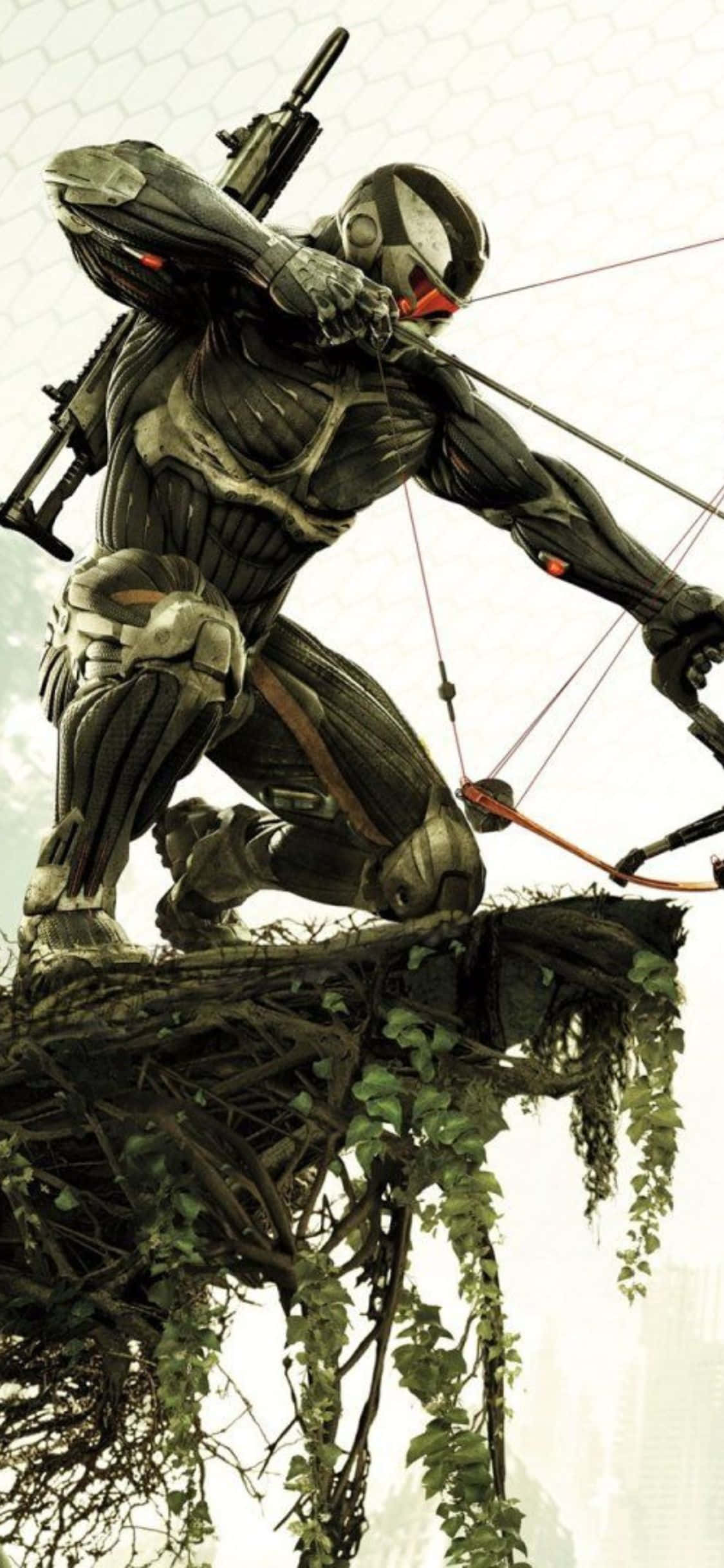 พื้นหลัง iPhone X Crysis 3 Bow Liberty วอลเปเปอร์